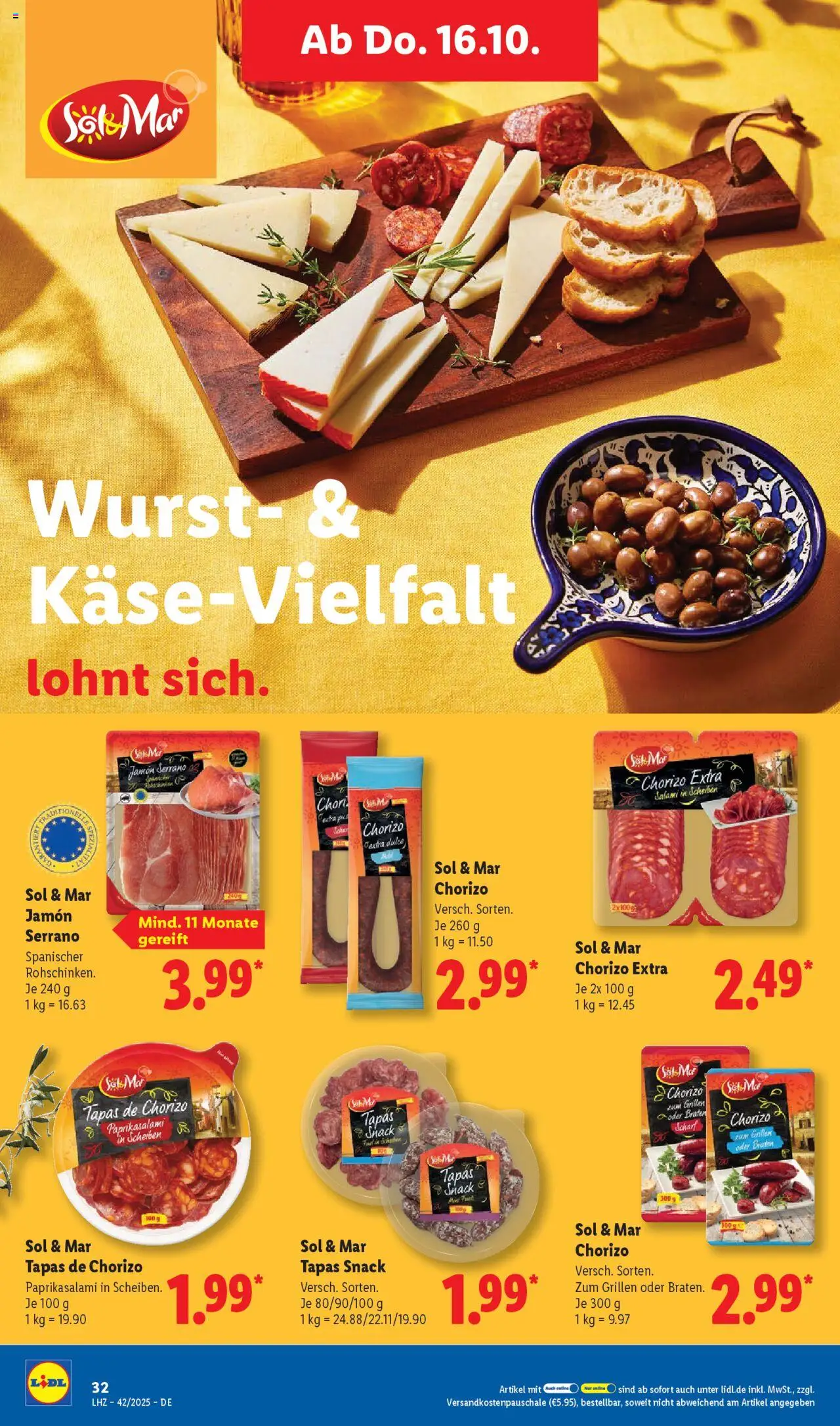 Lidl - Prospekt – gültig ab 13.10.2025 | Seite: 50 | Produkte: Wurst, Salami