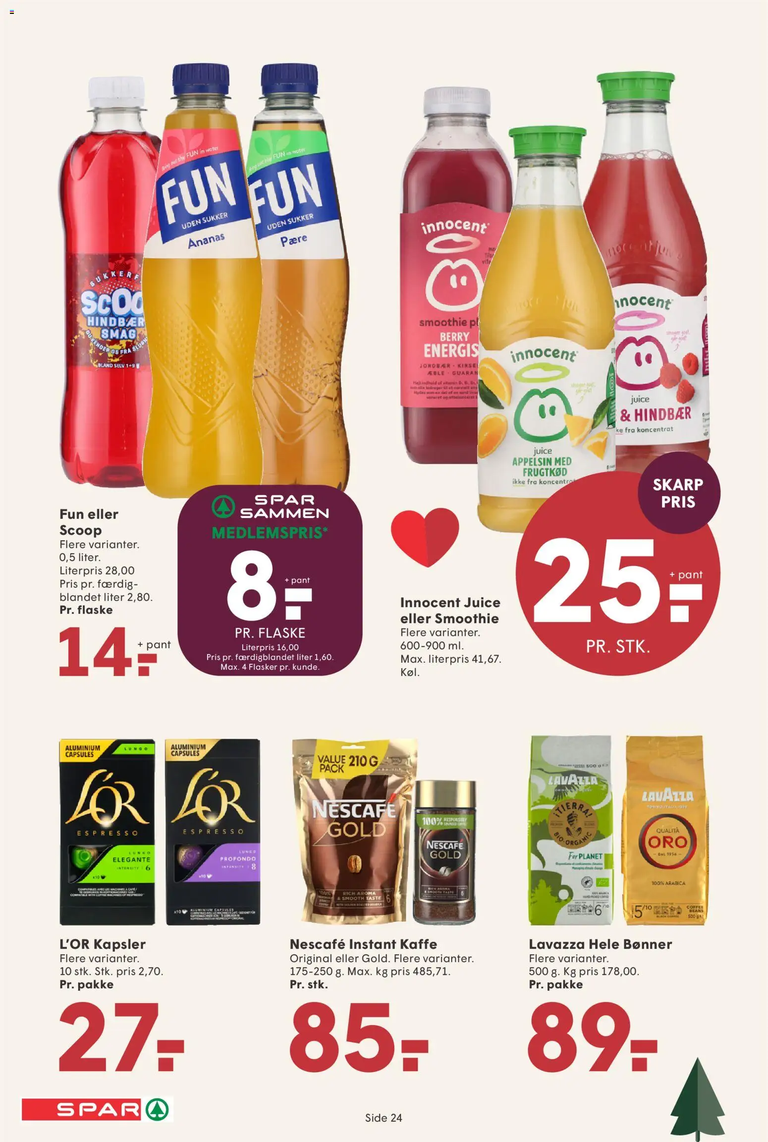 Spar tilbudsavis – gyldig fra 12.12.2025 | Side: 28 | Produkter: Juice, Hindbær, Smoothie, Søm