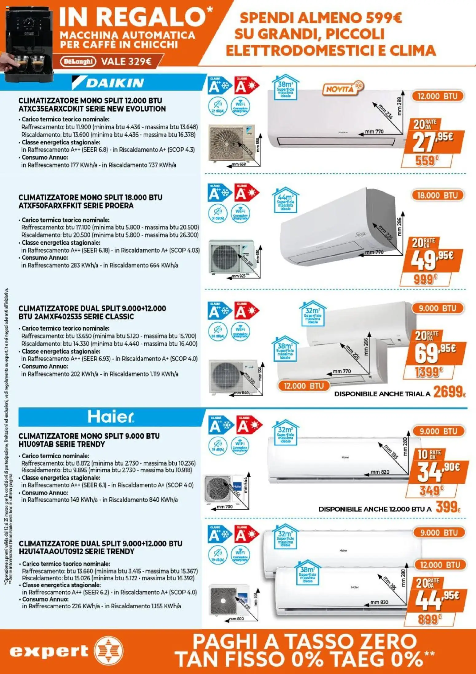 Volantino Expert del 12.03.2026 | Pagina: 10 | Prodotti: Climatizzatore, Caffè