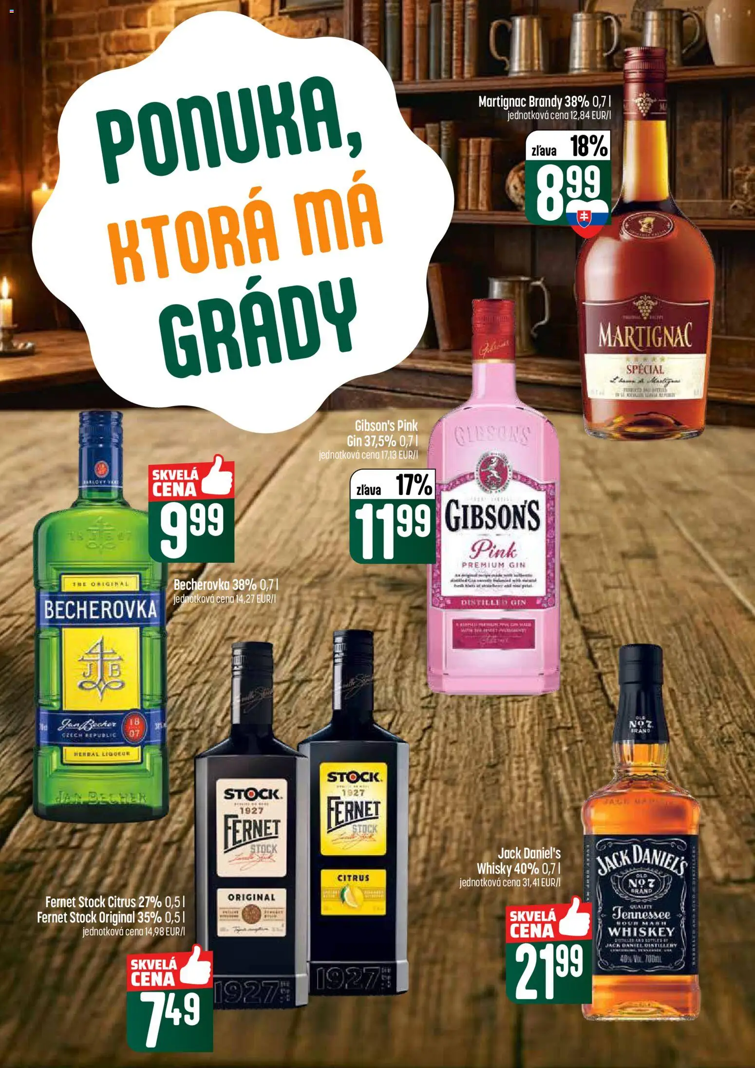 Nové COOP Jednota akcie – leták je platný od 05.03.2026 | Strana: 55 | Produkty: Becherovka, Whisky, Fernet, Jack Daniel's