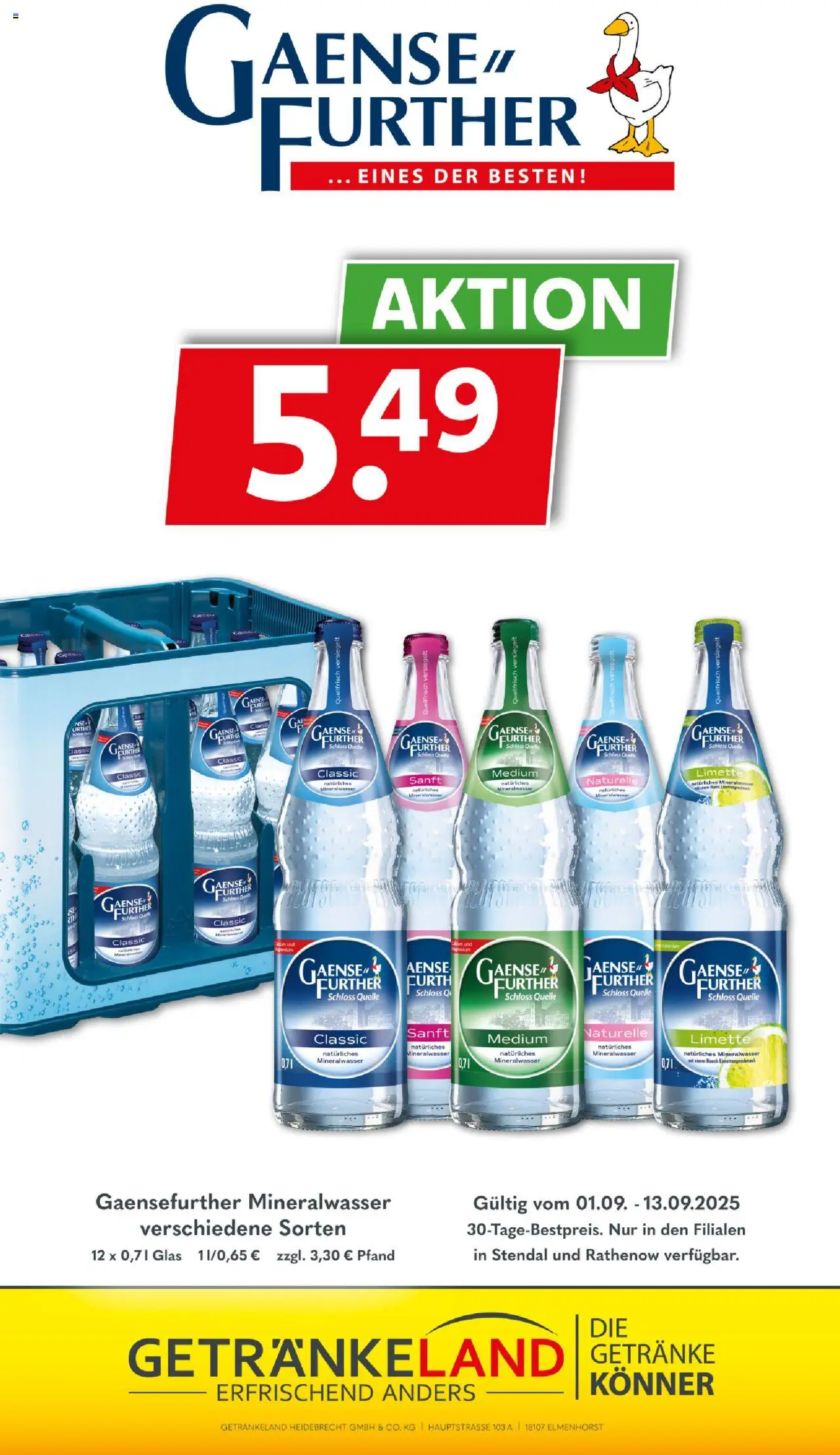 Getränkeland Prospekt 	 - gültig ab dem 01.09.2025 | Seite: 13 | Produkte: Mineralwasser, Limette
