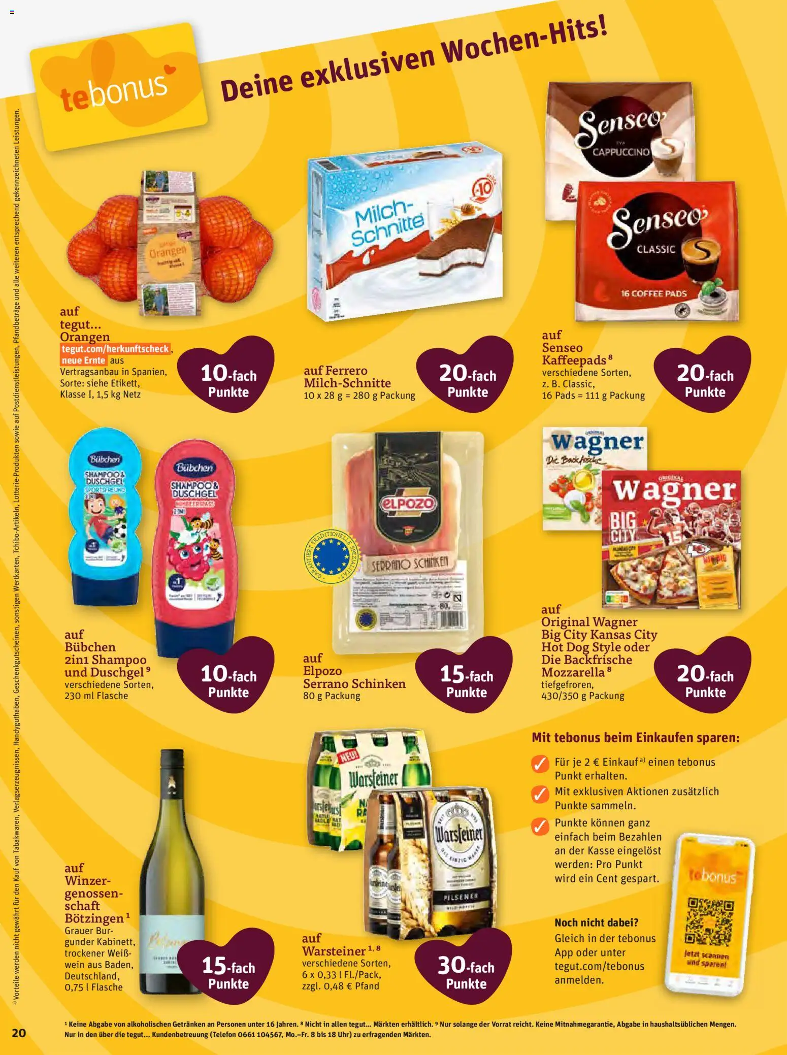 Tegut Prospekt 	 – gültig ab 03.11.2025 | Seite: 22 | Produkte: Senseo, Milch, Duschgel, Wein