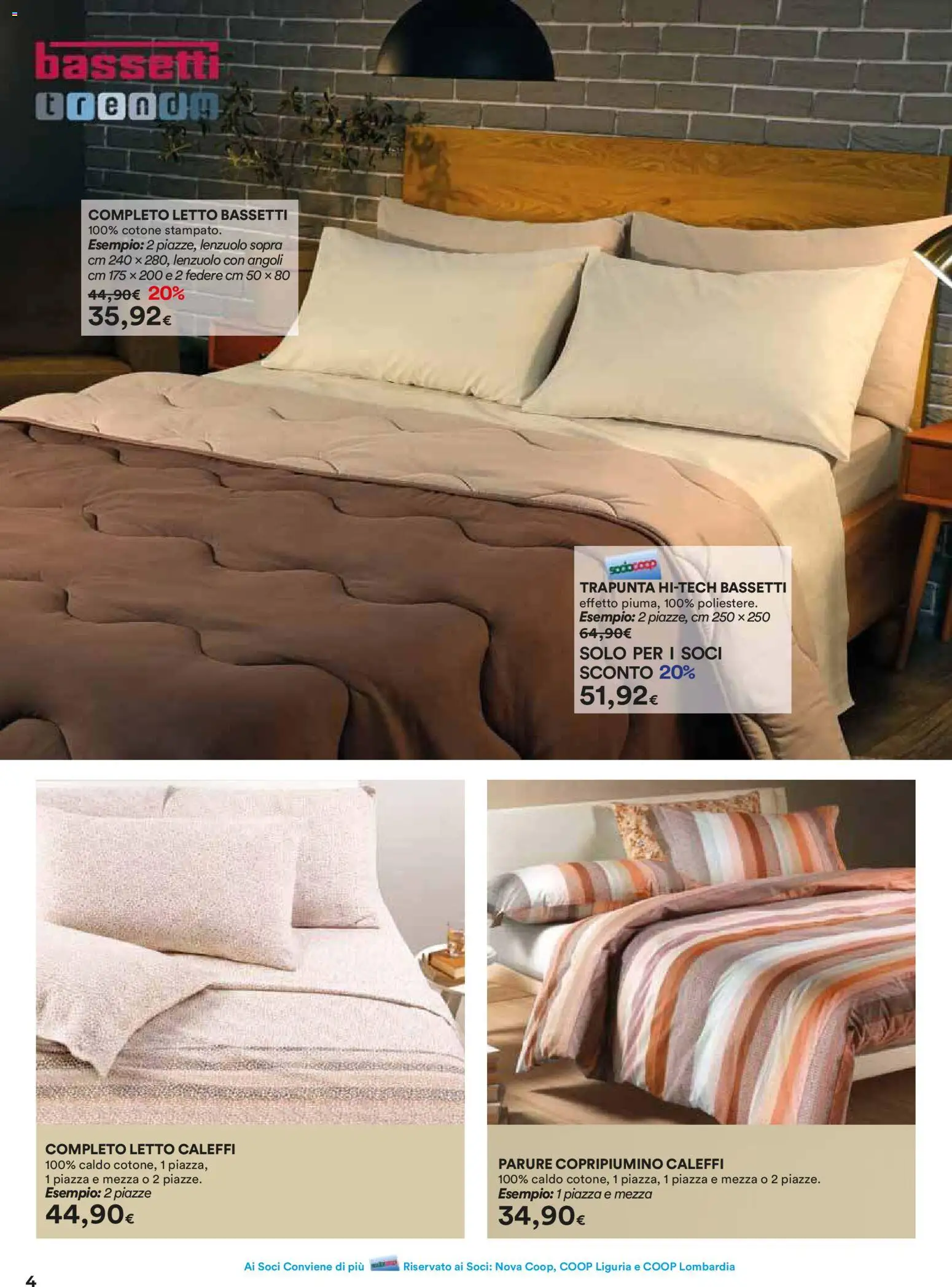 Volantino Ipercoop del 27.12.2025 | Pagina: 4 | Prodotti: Copripiumino, Trapunta, Letto