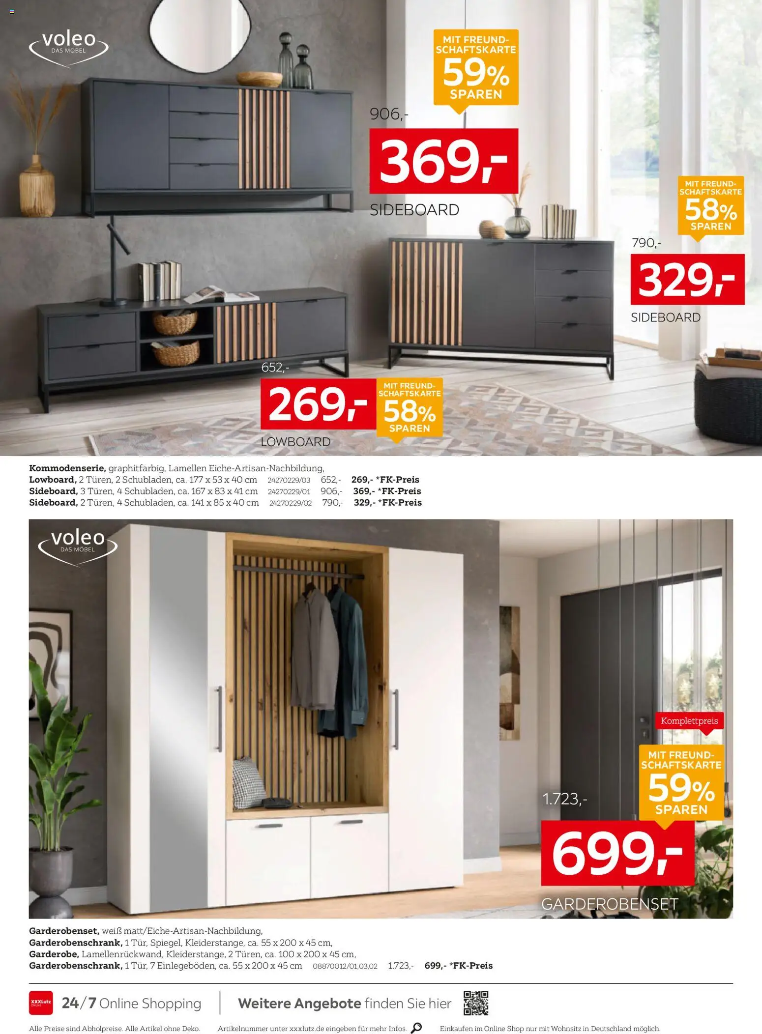 XXXL Lutz Prospekt 	 – gültig ab 22.02.2026 | Seite: 18 | Produkte: Sideboard, Lowboard, Garderobenset