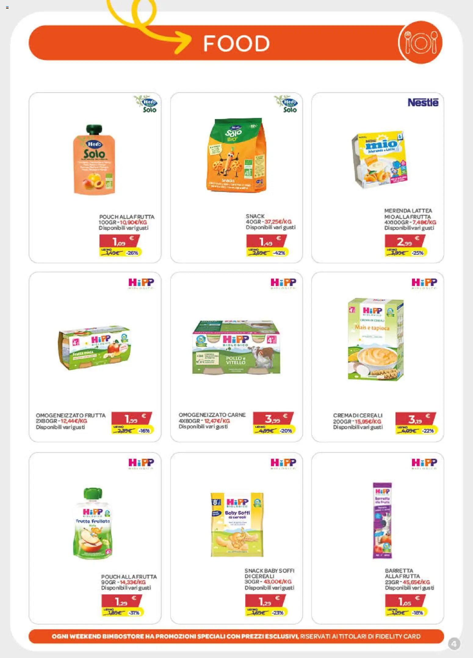 Volantino Bimbo store del 09.01.2026 | Pagina: 4 | Prodotti: Cereali, Frutta, Vitello, Mais