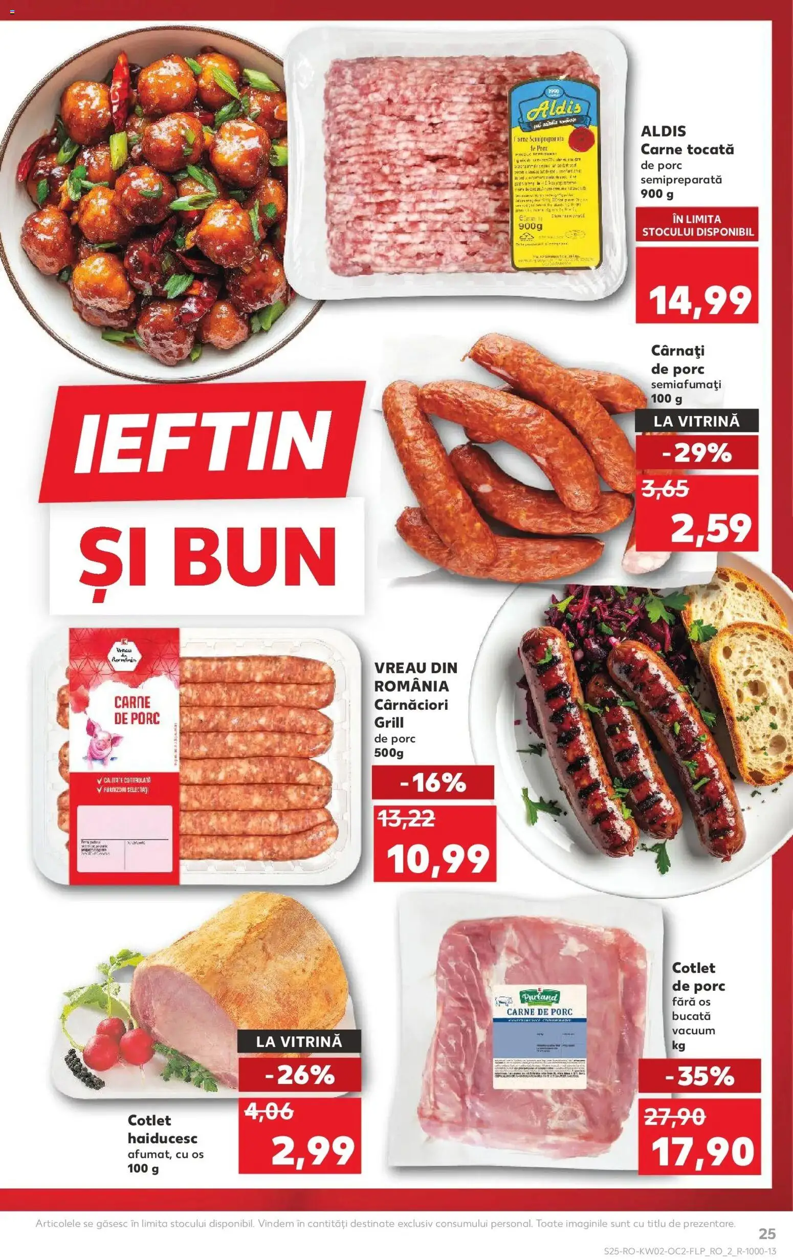 Noul catalog Kaufland – valabil de la 07.01.2026 | Pagină: 25 | Produse: Vitrină, Carne De Porc, Carne tocată, Cârnați