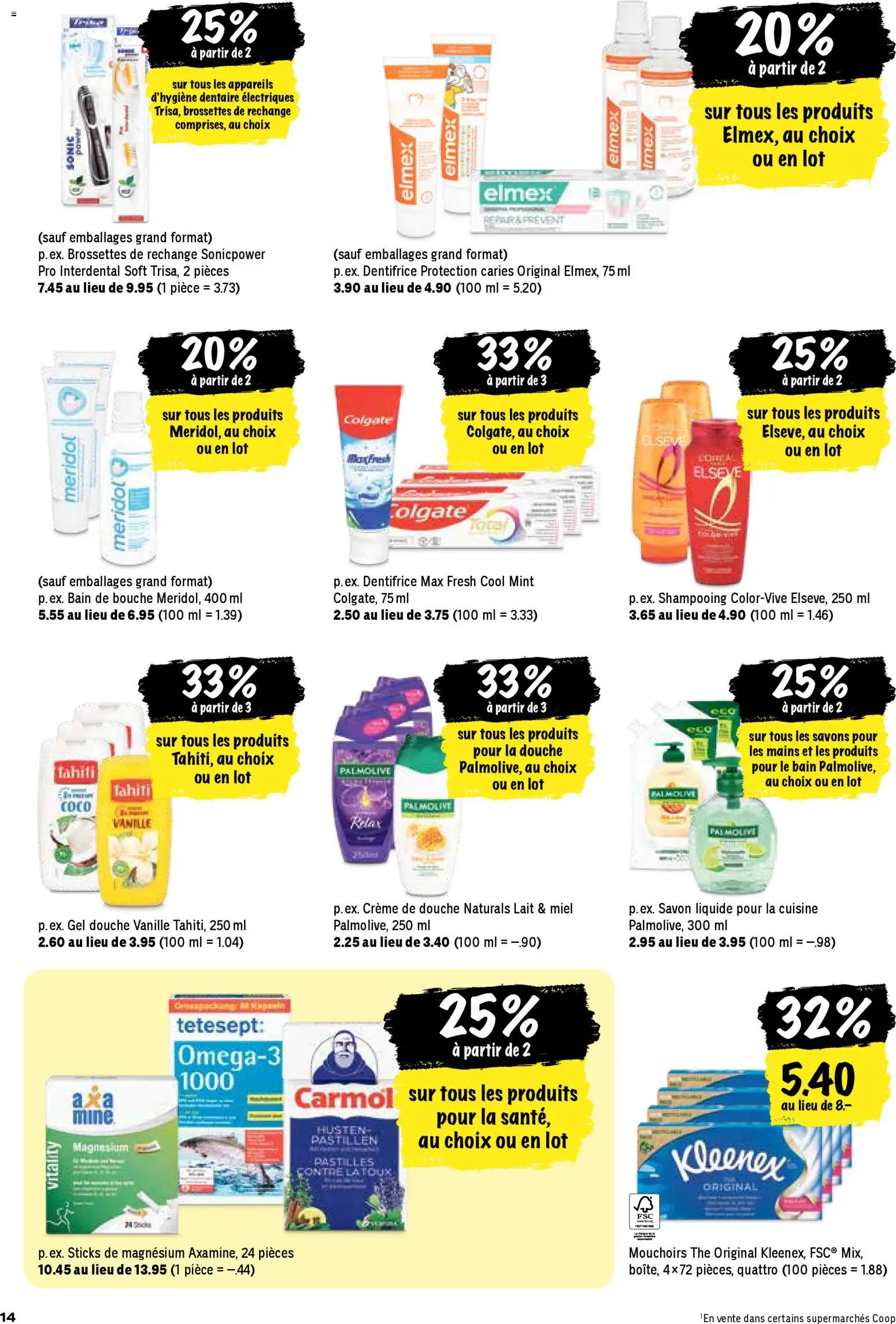 Coop - Les actions de la semaine – gültig ab 15.01.2026 | Seite: 14 | Produkte: Shampoo, Shower Gel, Creme