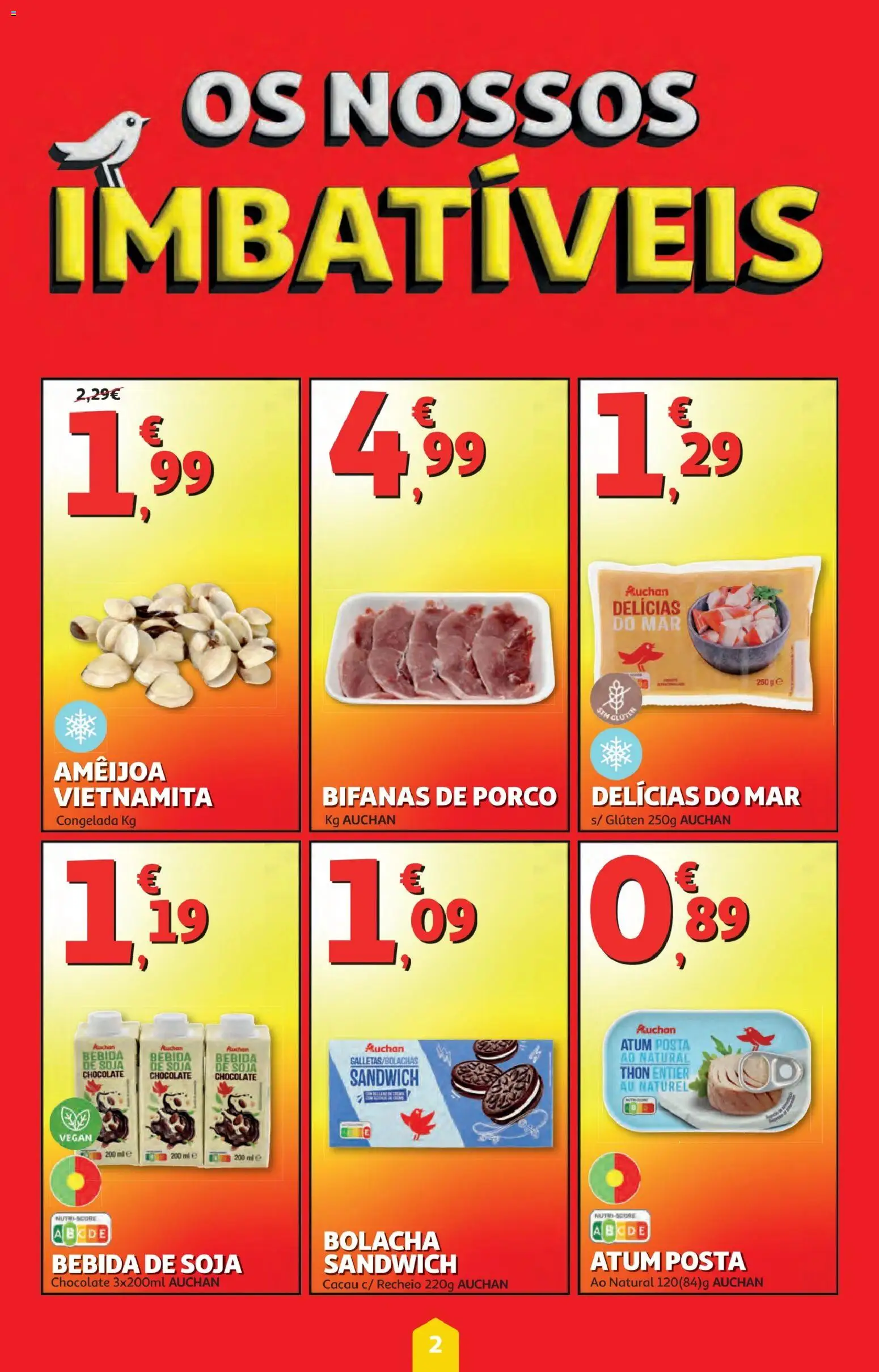 Minipreço folheto │ válido de 26.02.2026 | Página: 2 | Produtos: Soja, Atum, Chocolate, Bebida