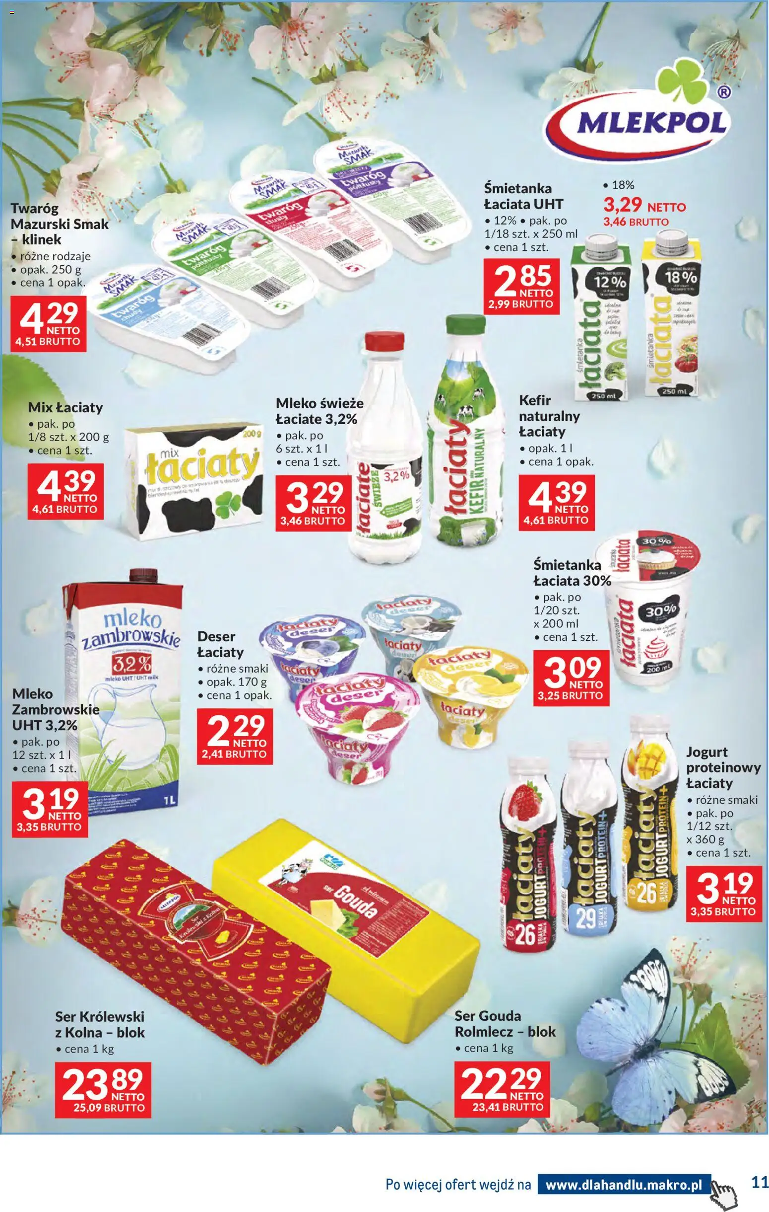 Makro Gazetka - Dystrybucja do sklepów od 07.01.2026 | Strona: 11 | Produkty: Kefir naturalny, Ser, Jogurt, Twaróg