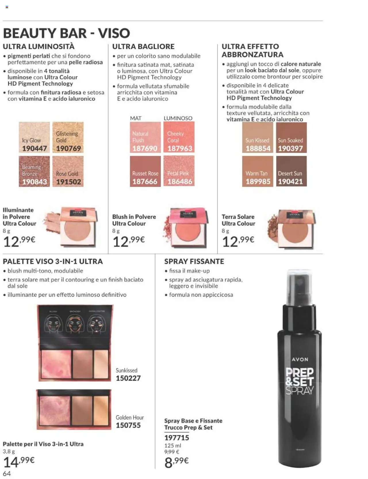 Volantino Avon del 01.10.2025 | Pagina: 64 | Prodotti: Illuminante, Trucco, Terra, Blush