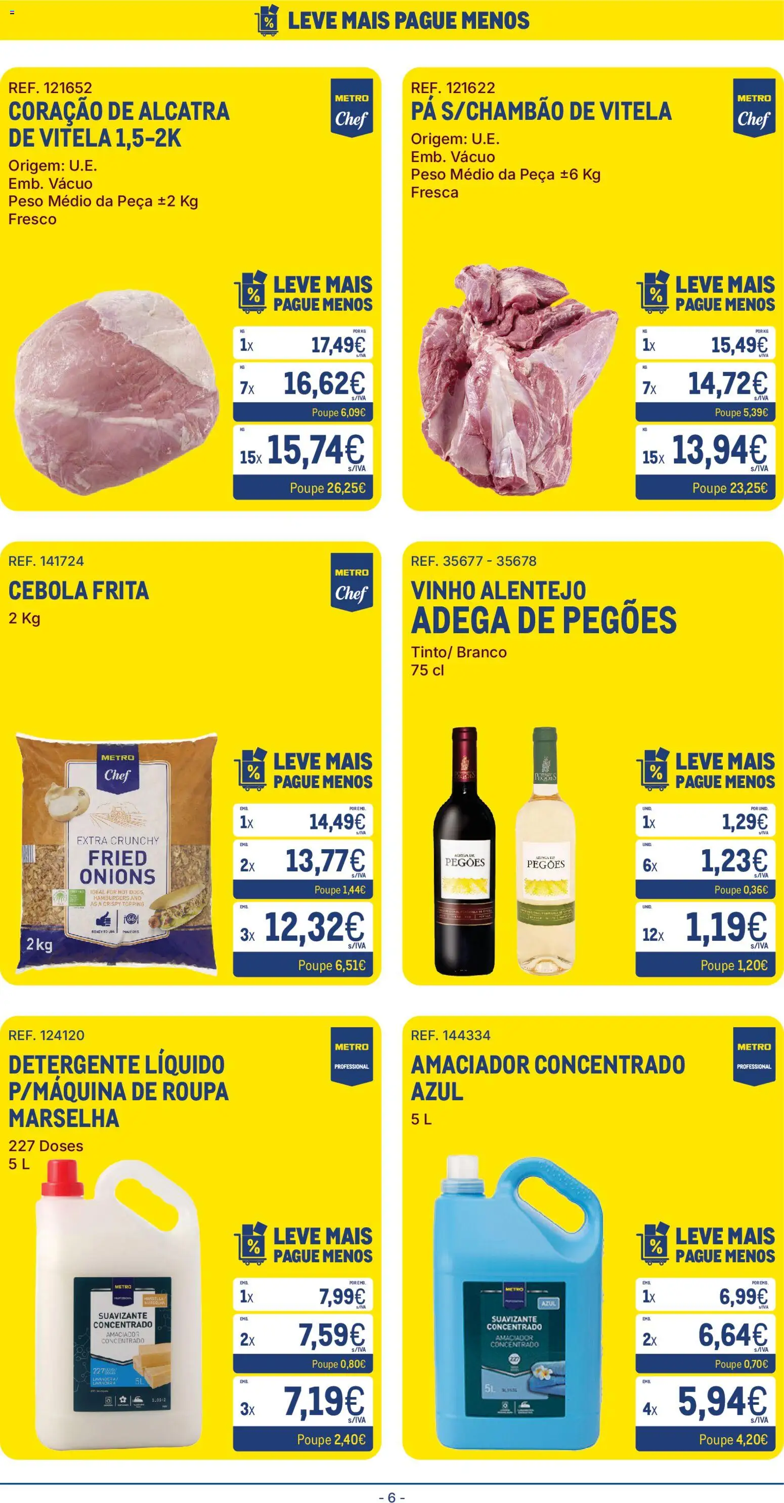 Makro folheto │ válido de 10.03.2026 | Página: 6 | Produtos: Vitela, Detergente, Cebola, Vinho