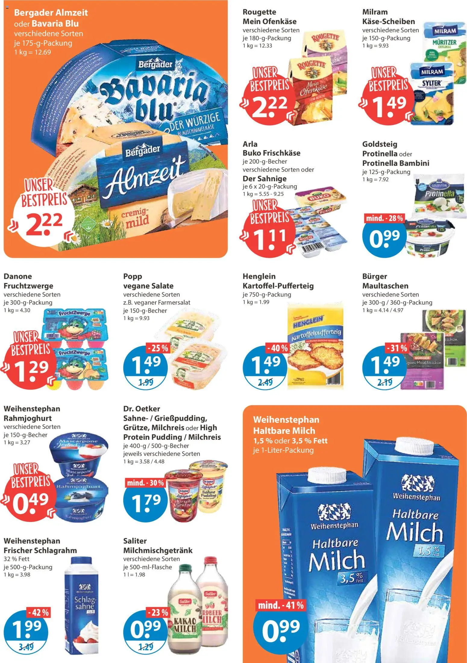 V-Markt - Hallertau / Oberpfalz – gültig ab 08.01.2026 | Seite: 6 | Produkte: Milch, Mascarpone, Pudding, Sahne