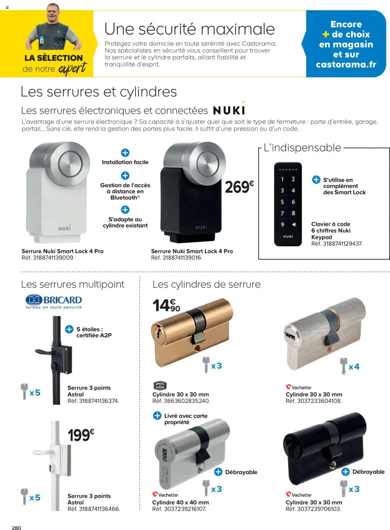 {H1} | Page: 280 | Produits: Clavier, Porte, Portes, Livre