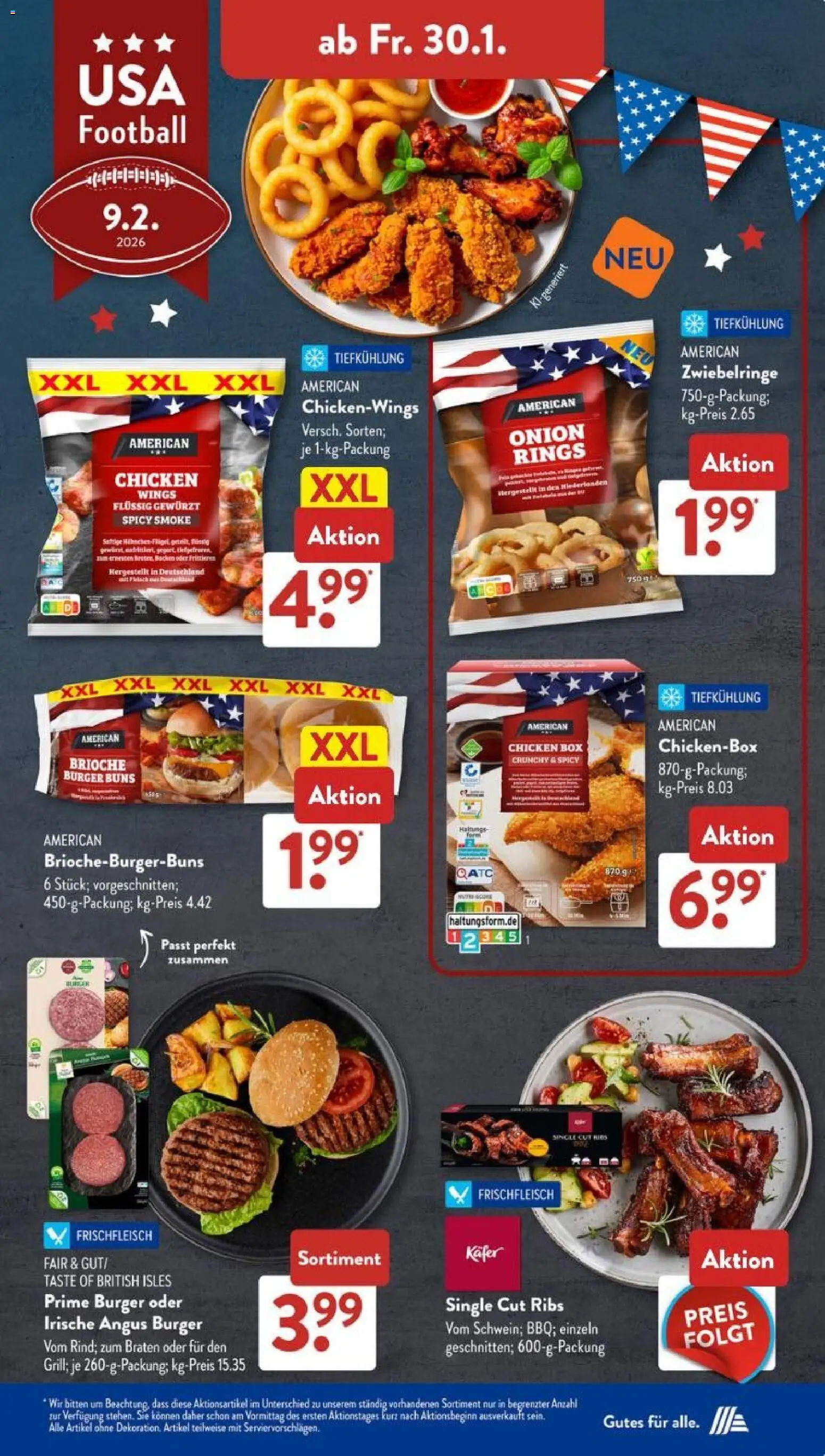 Aldi Süd Prospekt 	 – gültig ab 26.01.2026 | Seite: 13 | Produkte: Box, Burger, Football