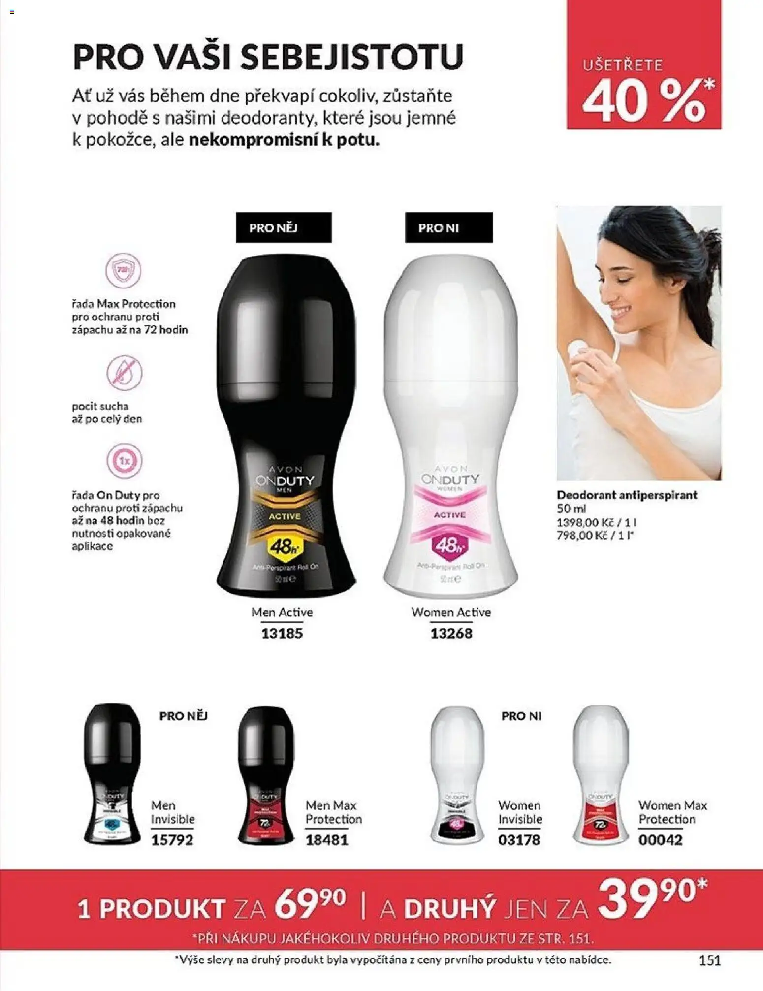 Avon Katalog 04/2026 od 01.04.2026 | Strana: 151 | Produkty: Deodorant, Antiperspirant