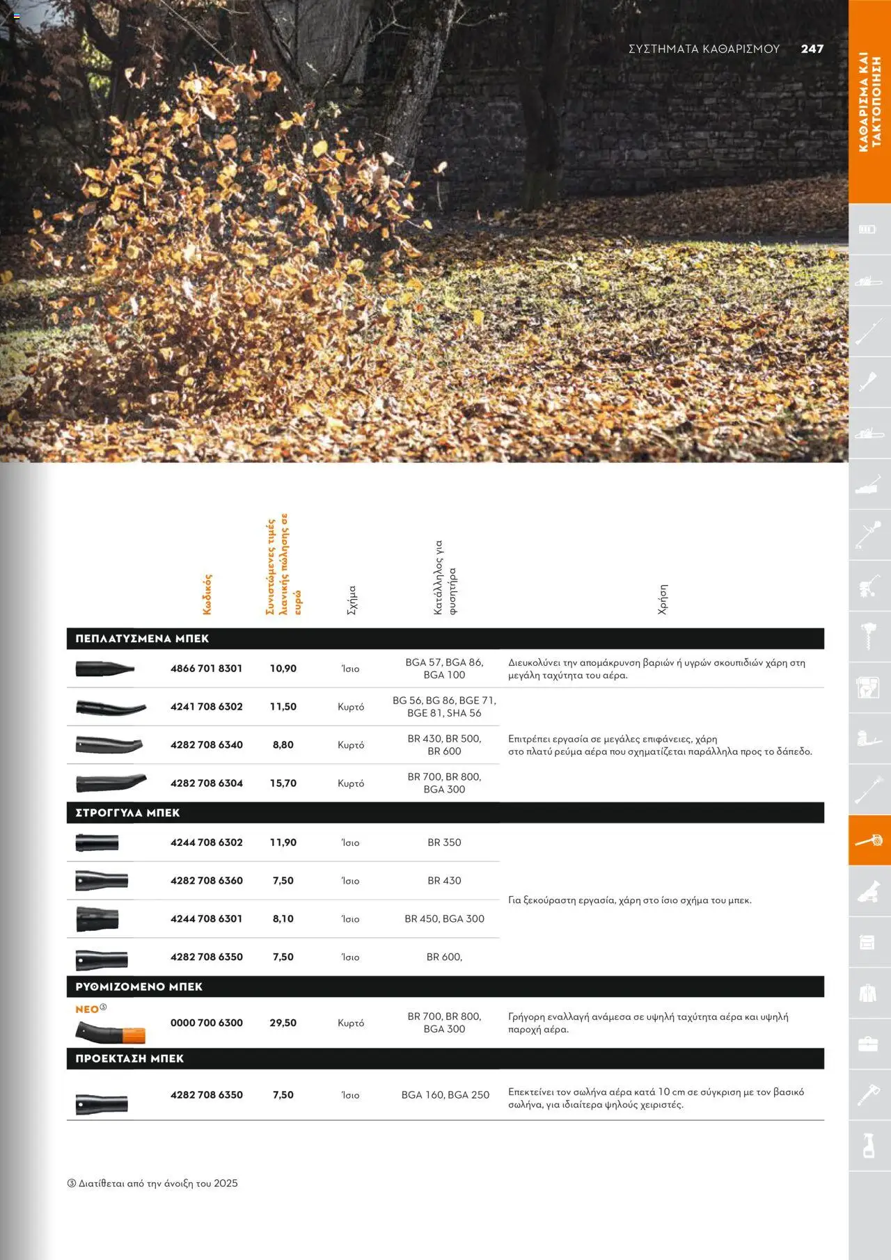 Stihl Κατάλογος 2025 – σε ισχύ από 13.01.2025 | Σελίδα: 247