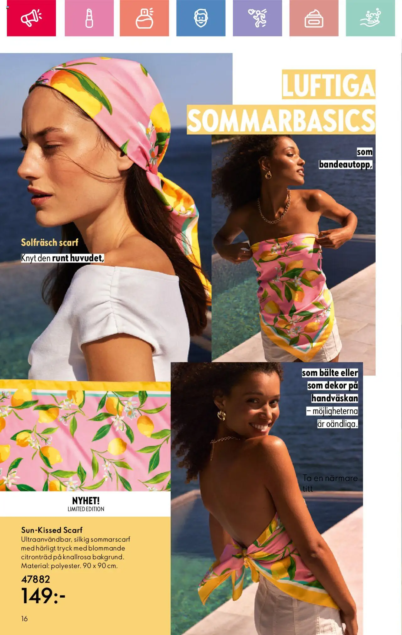 Oriflame reklamblad aktuell från 01.06.2025 | Sida: 16 | Produkter: Scarf, Bälte