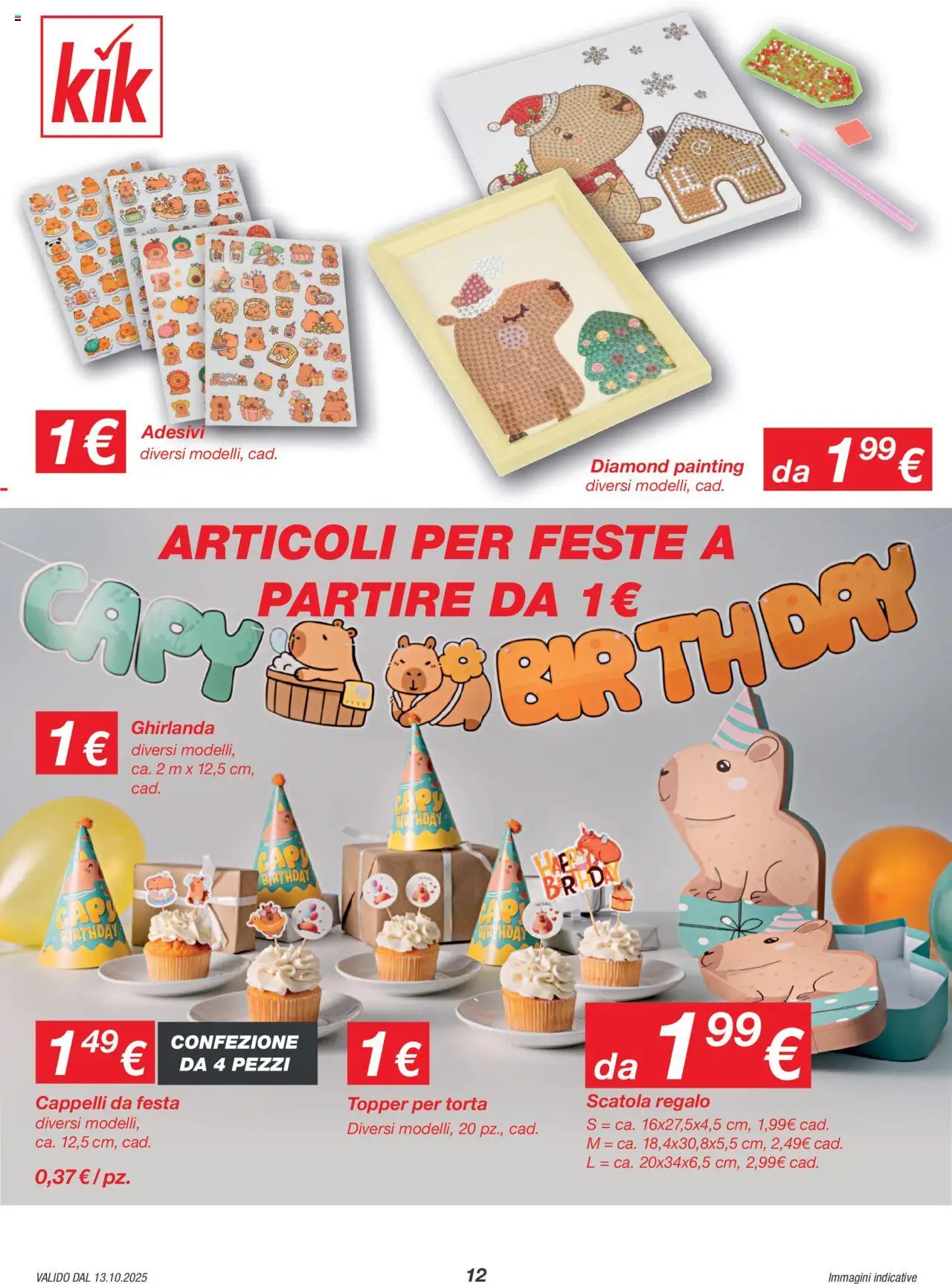 Volantino KiK del 13.10.2025 | Pagina: 12 | Prodotti: Torta, Scatola