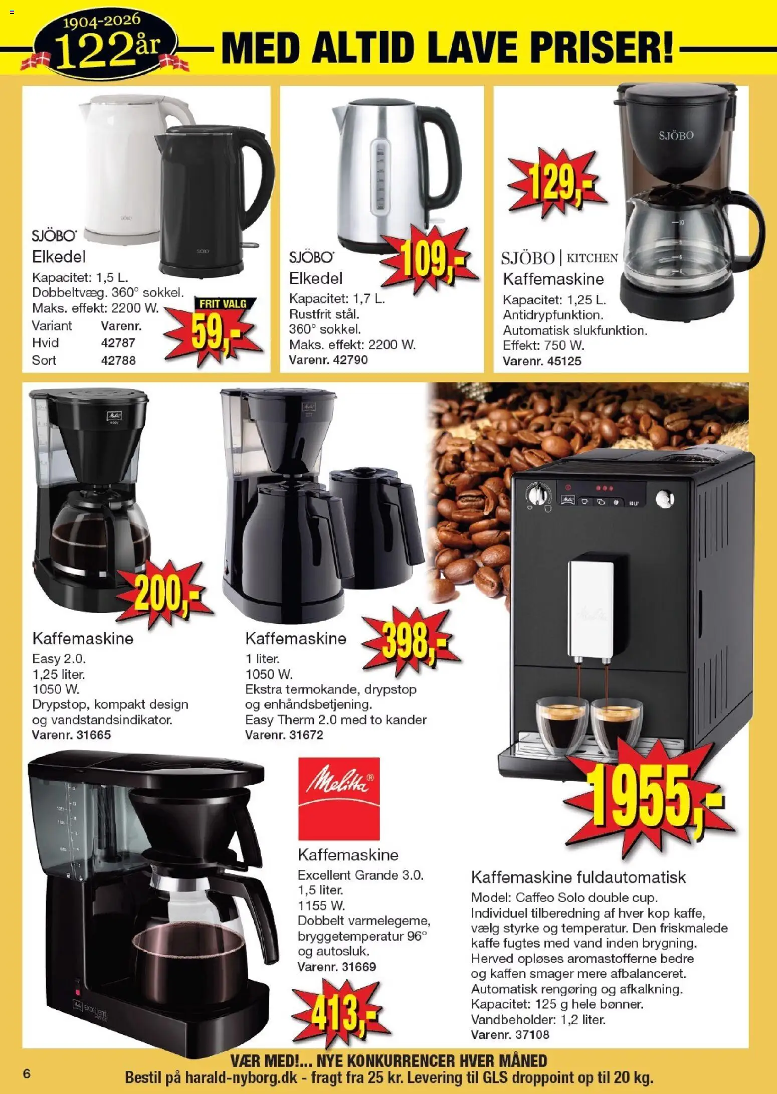 Harald Nyborg tilbudsavis – gyldig fra 12.03.2026 | Side: 6 | Produkter: Kaffe, Kaffemaskine