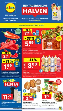 Katso Lidl tarjoukset voimassa alkaen 17.07.2025