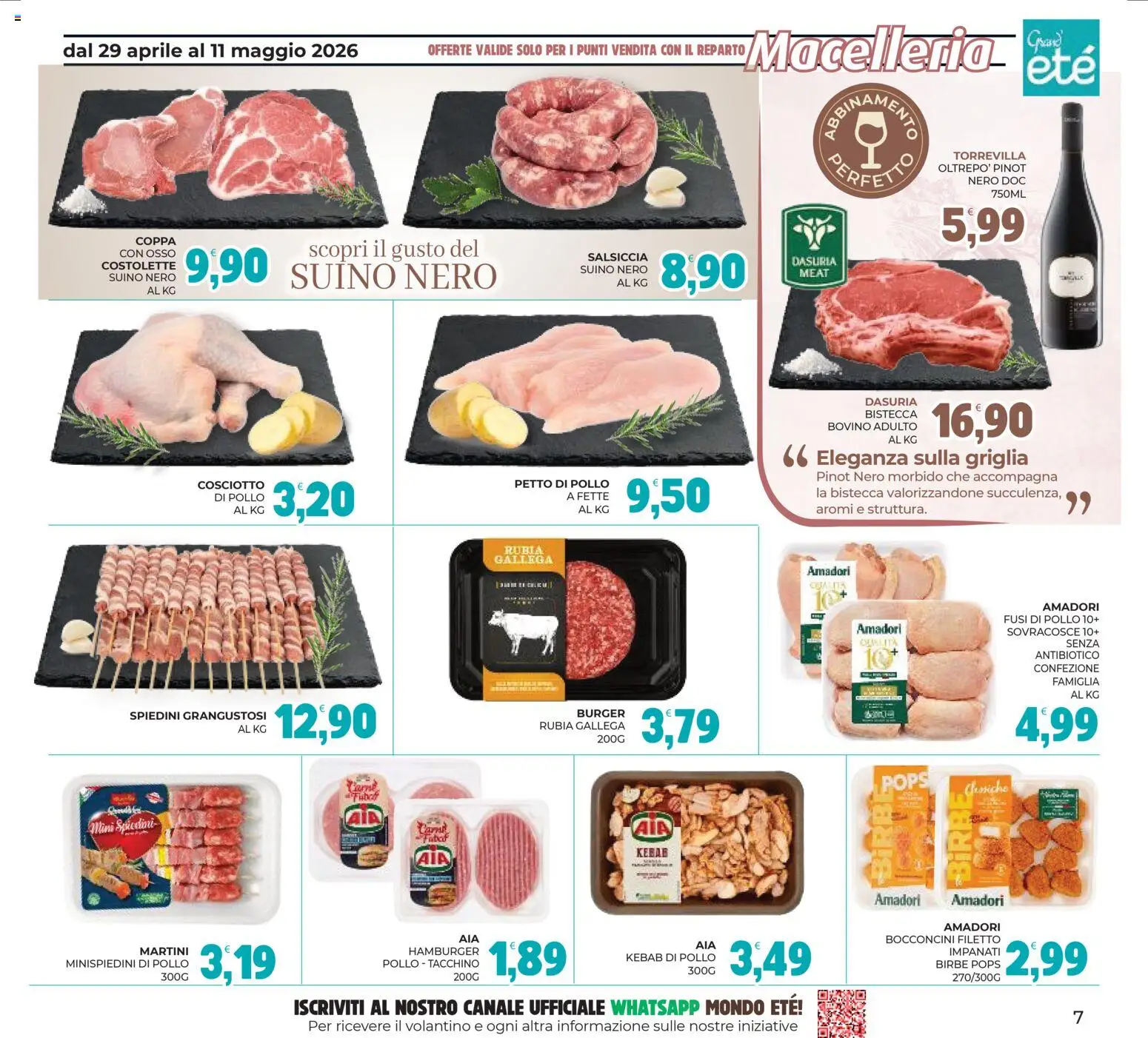 Volantino Eté del 29.04.2026 | Pagina: 7 | Prodotti: Bovino, Tacchino, Griglia, Hamburger