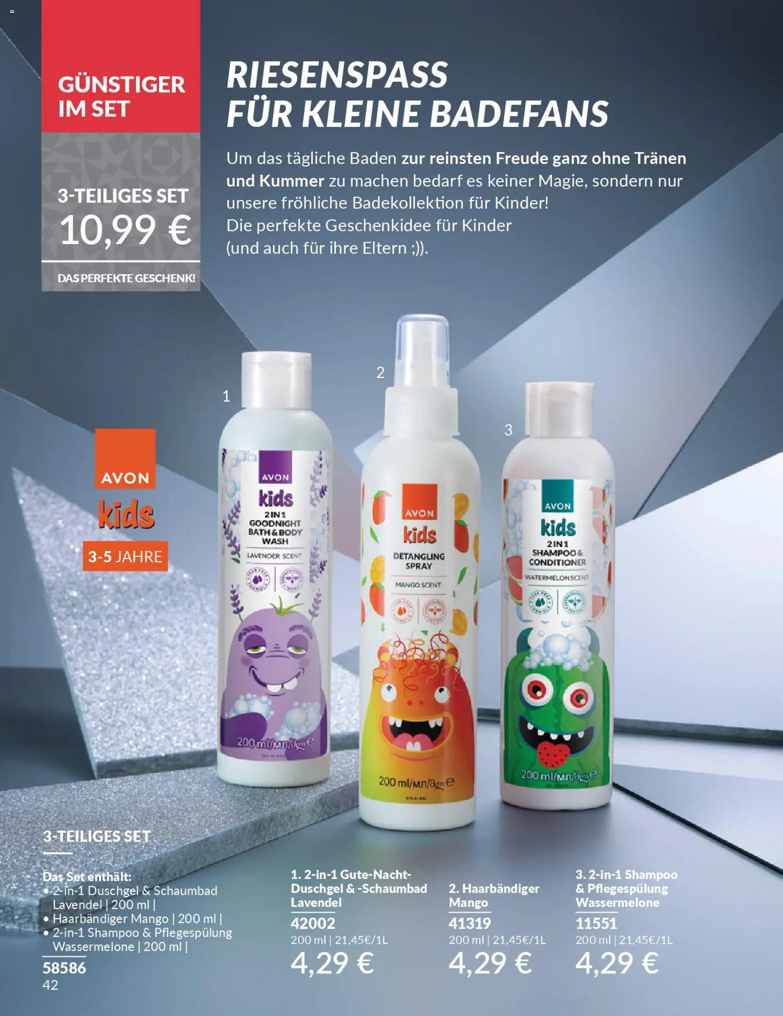AVON Katalog Dezember 2025 – gültig ab 01.12.2025 | Seite: 44 | Produkte: Shampoo, Duschgel, Wassermelone, Lavendel