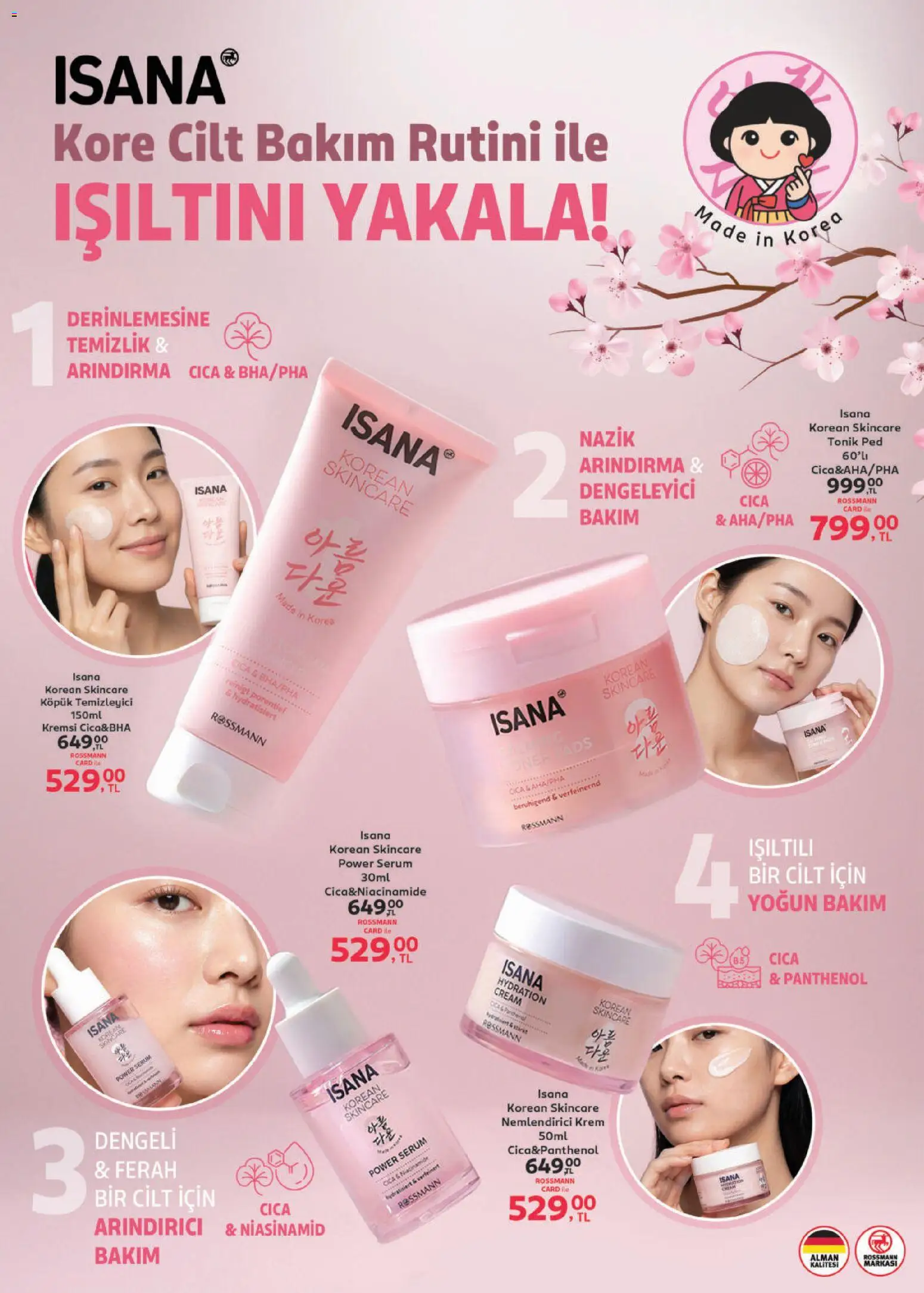 Rossmann aktüel ürünler kataloğu yayımlandı! Bu hafta 02 Şubat 2026 - 01 Mart 2026 günü Rossmann indirimli ürünleri