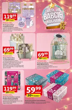 Pogląd oferty "Auchan Gazetka - Katalog prezenty" - ważna od 27.11.2025 | Strona: 5 | Produkty: Kąpiel, Body, Krem, Sól