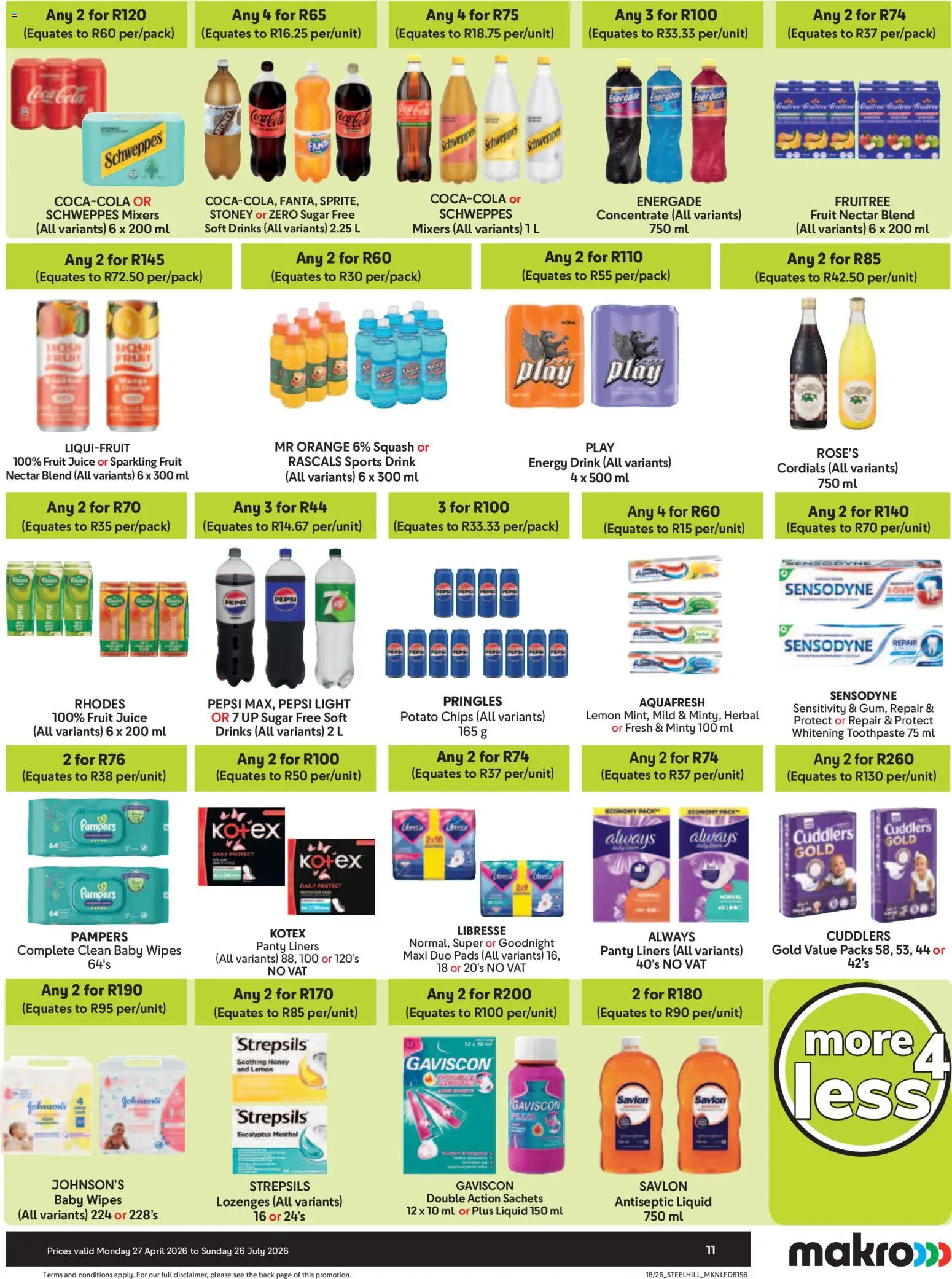New Makro catalogue – valid from 27.04.2026 | Page: 11 | Products: Squash, Stoney, Chips, Lozenges