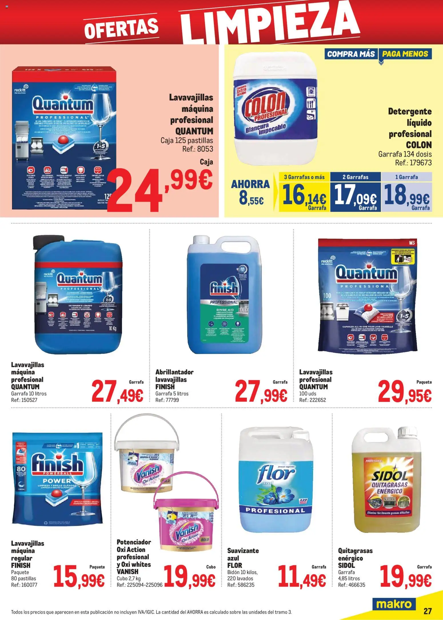 Makro - Precios Sur II │ válido desde el 02.02.2026 | Página: 27 | Productos: Detergente, Detergente líquido, Suavizante, Lavavajillas