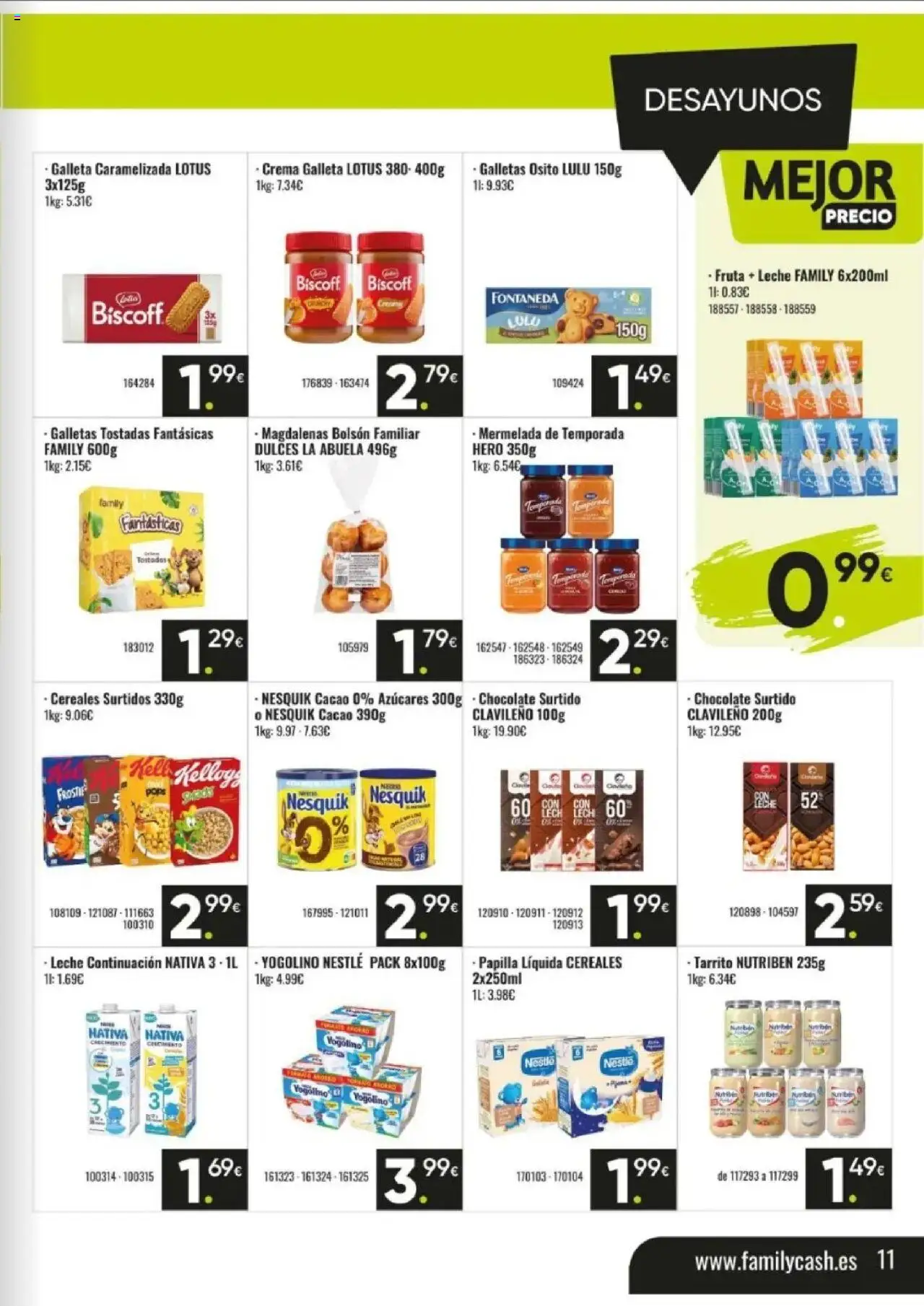 Family Cash folleto │ válido desde el 11.08.2025 | Página: 11 | Productos: Chocolate, Crema, Magdalenas, Φρυγανιές σικάλεως