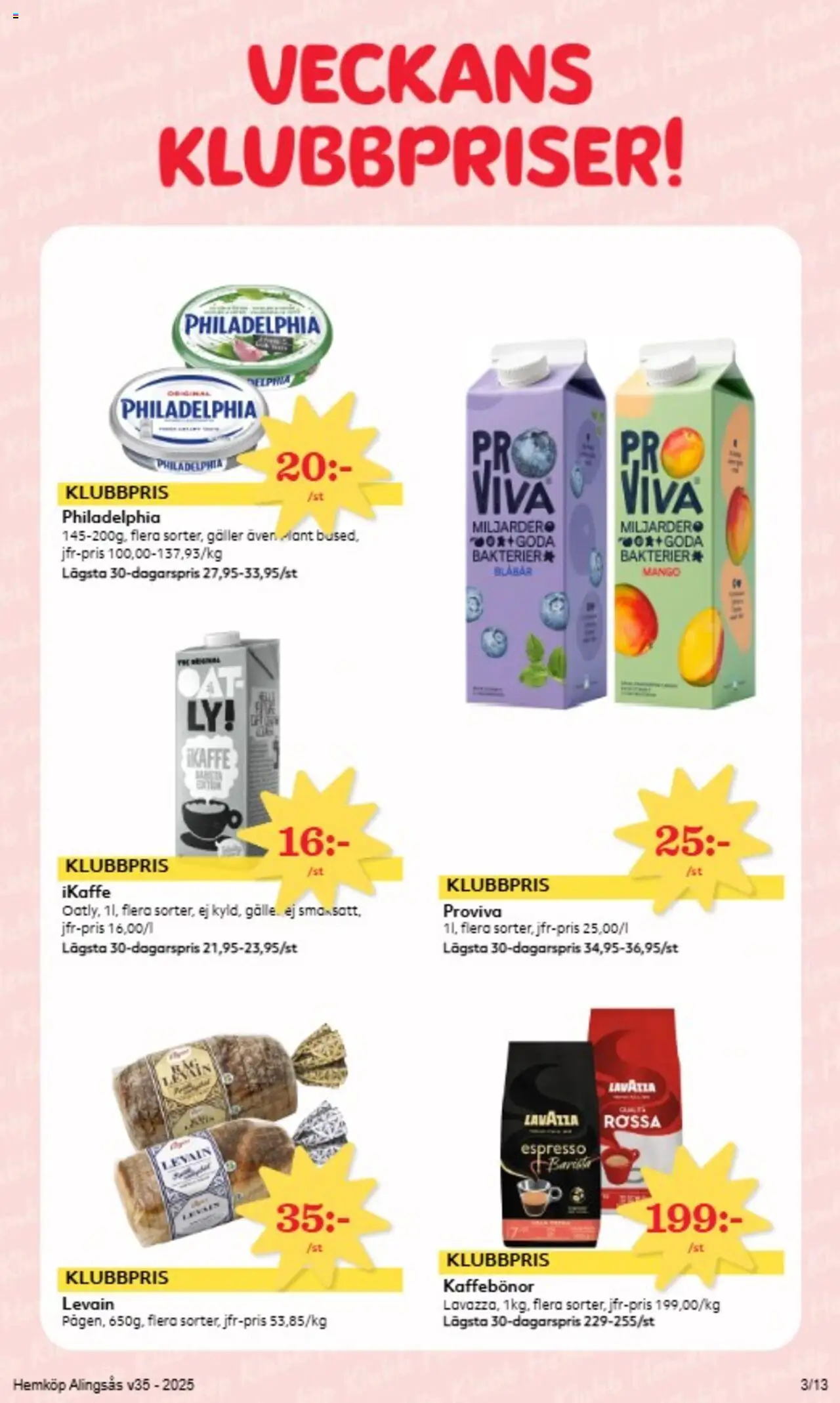 Hemköp reklamblad aktuell från 25.08.2025 | Sida: 3 | Produkter: Galler, Levain, Blåbär