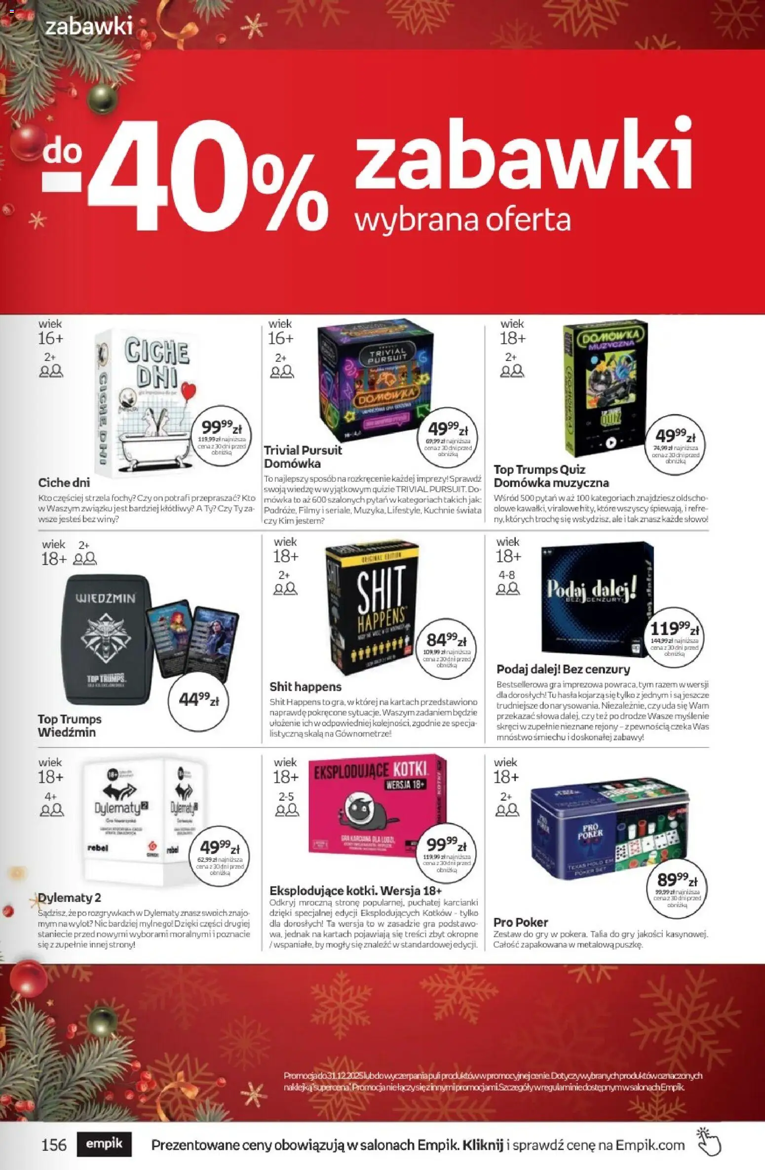 Empik promocje - Tom kultury Zabawki od 26.11.2025 | Strona: 33 | Produkty: Top, Gra, Gry