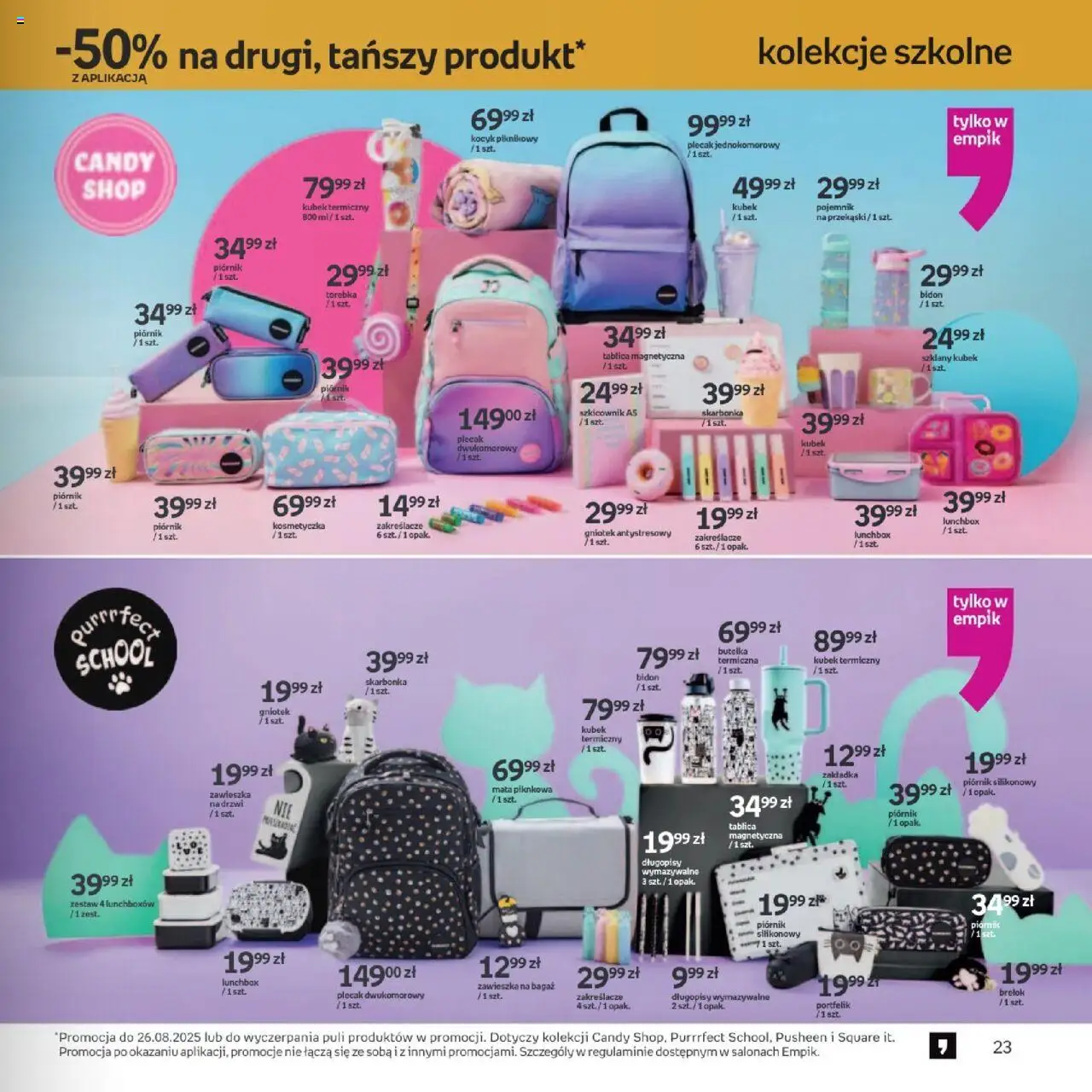 Empik promocje - Witaj w klubie wzorowo przygotowanych od 13.08.2025 | Strona: 23 | Produkty: Torebka, Plecak