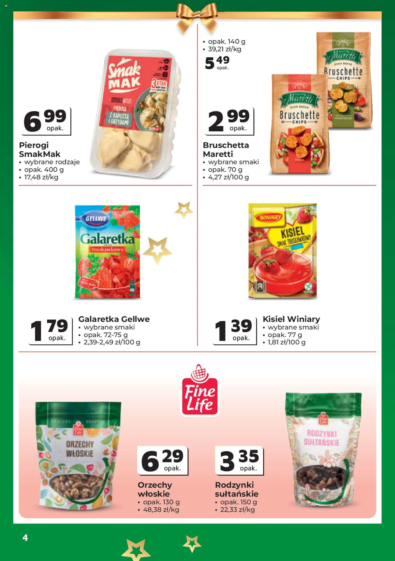 Odido Gazetka - Wybrane produkty od 17.12.2025 | Strona: 4 | Produkty: Galaretka, Pierogi, Bruschetta, Orzechy