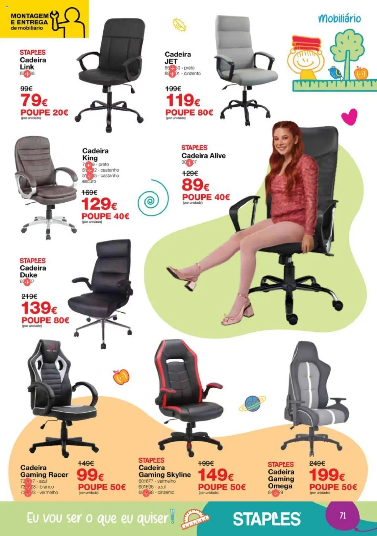 Staples - Folheto Regresso às Aulas 2025 │ válido de 18.08.2025 | Página: 71 | Produtos: Cadeira