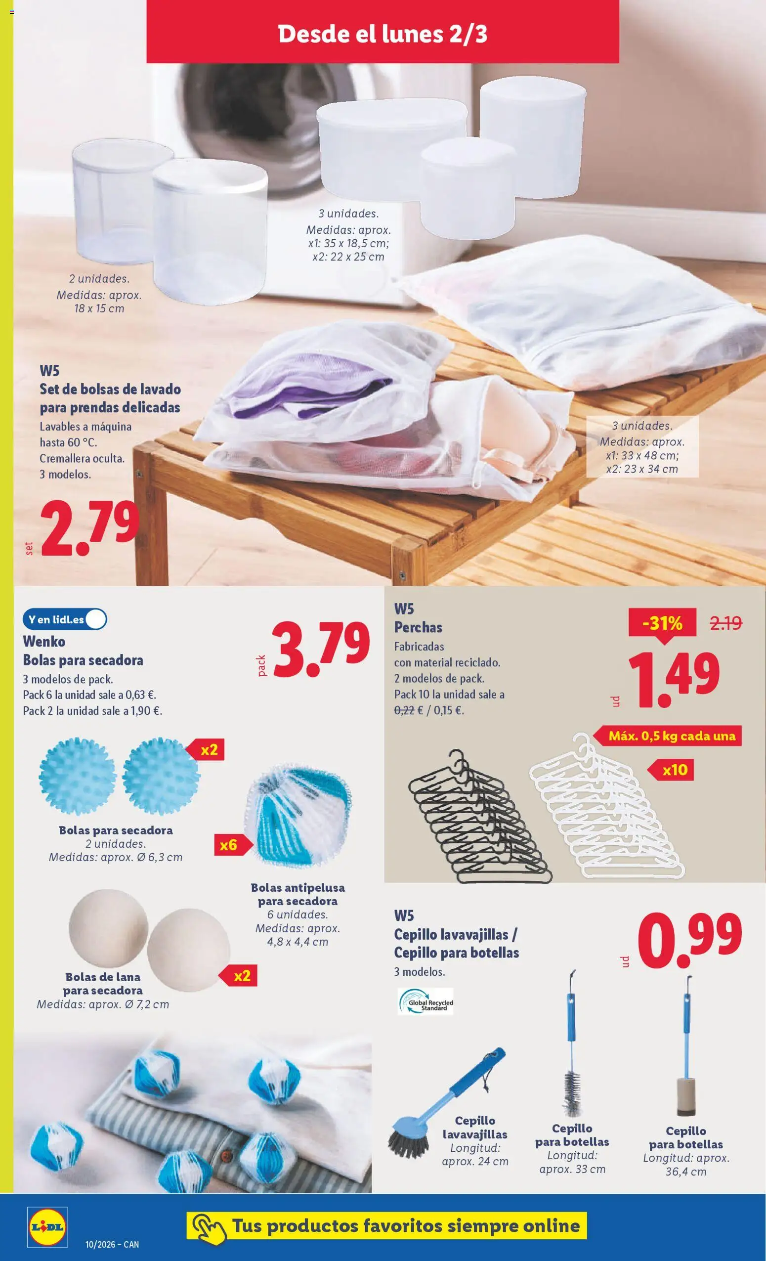 Lidl folleto de bazar │ válido desde el 02.03.2026 | Página: 10 | Productos: Cepillo, Secadora, Lavavajillas