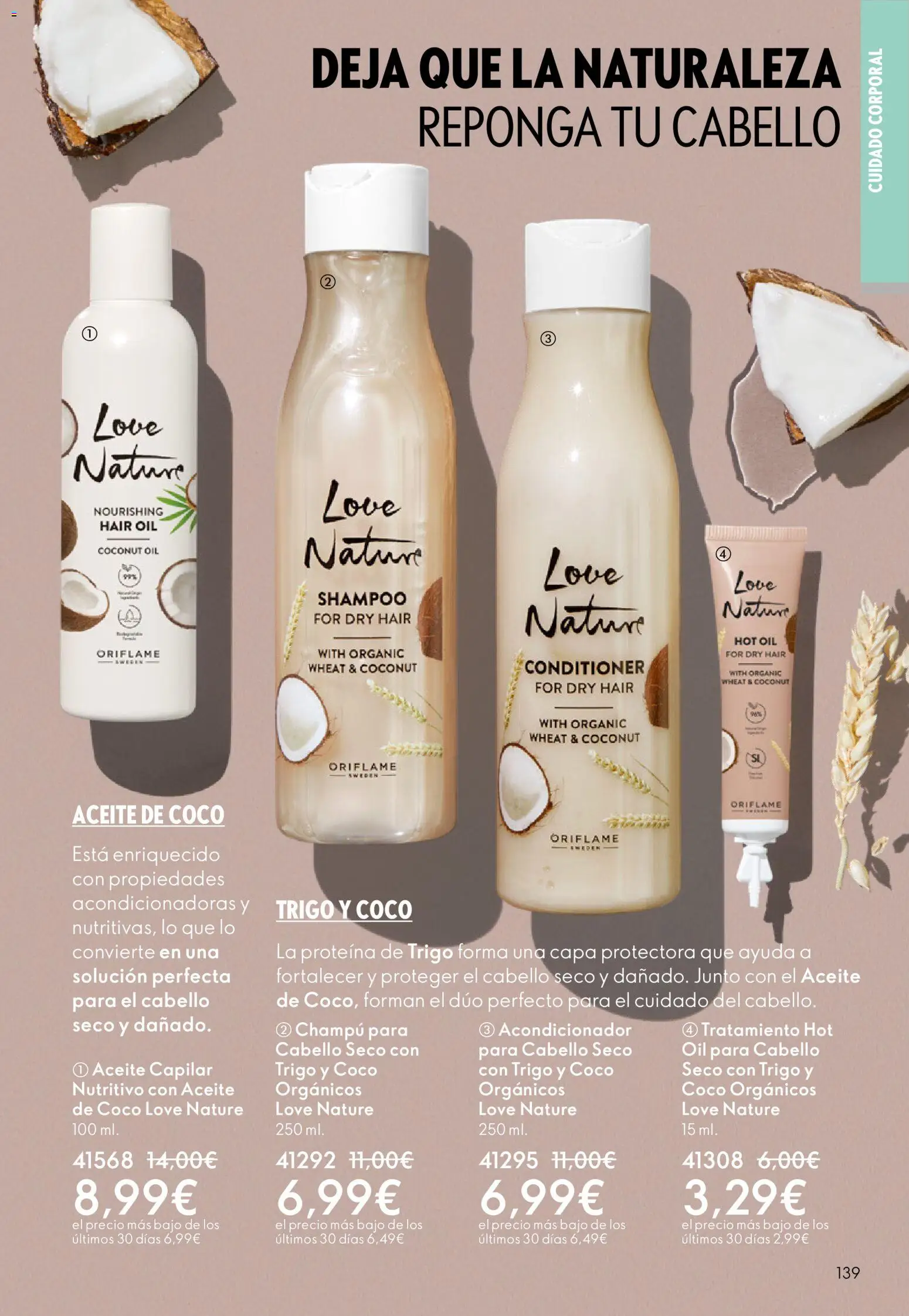 Oriflame - Catálogo Campaña 2 │ válido desde el 28.01.2026 | Página: 139 | Productos: Champú, Acondicionador, Aceite, Aceite de coco