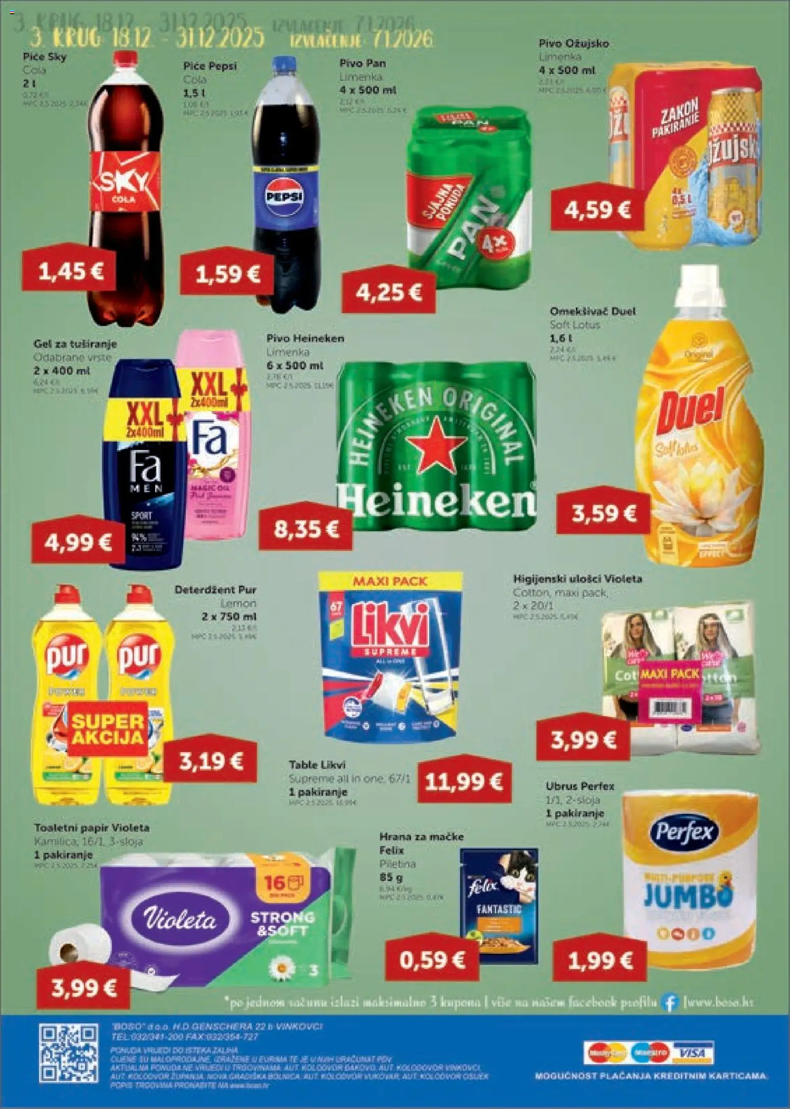 Boso katalog | vrijedi od 18.12.2025 | Stranica: 28 | Proizvodi: Pepsi, Pivo, Heineken, Pan
