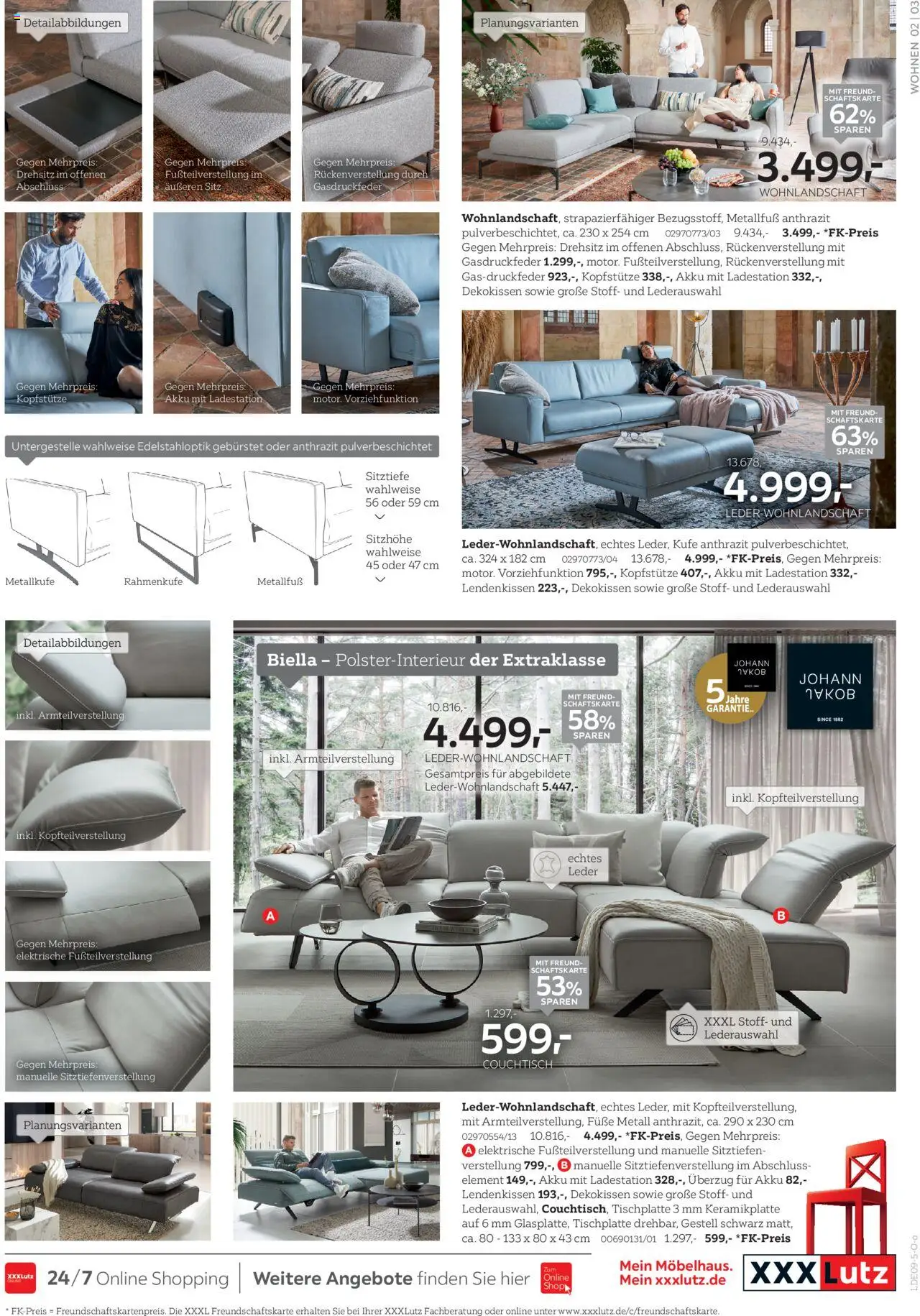 XXXL Lutz Last-Minute-Preis – gültig ab 22.09.2025 | Seite: 3 | Produkte: Wohnlandschaft, Couchtisch