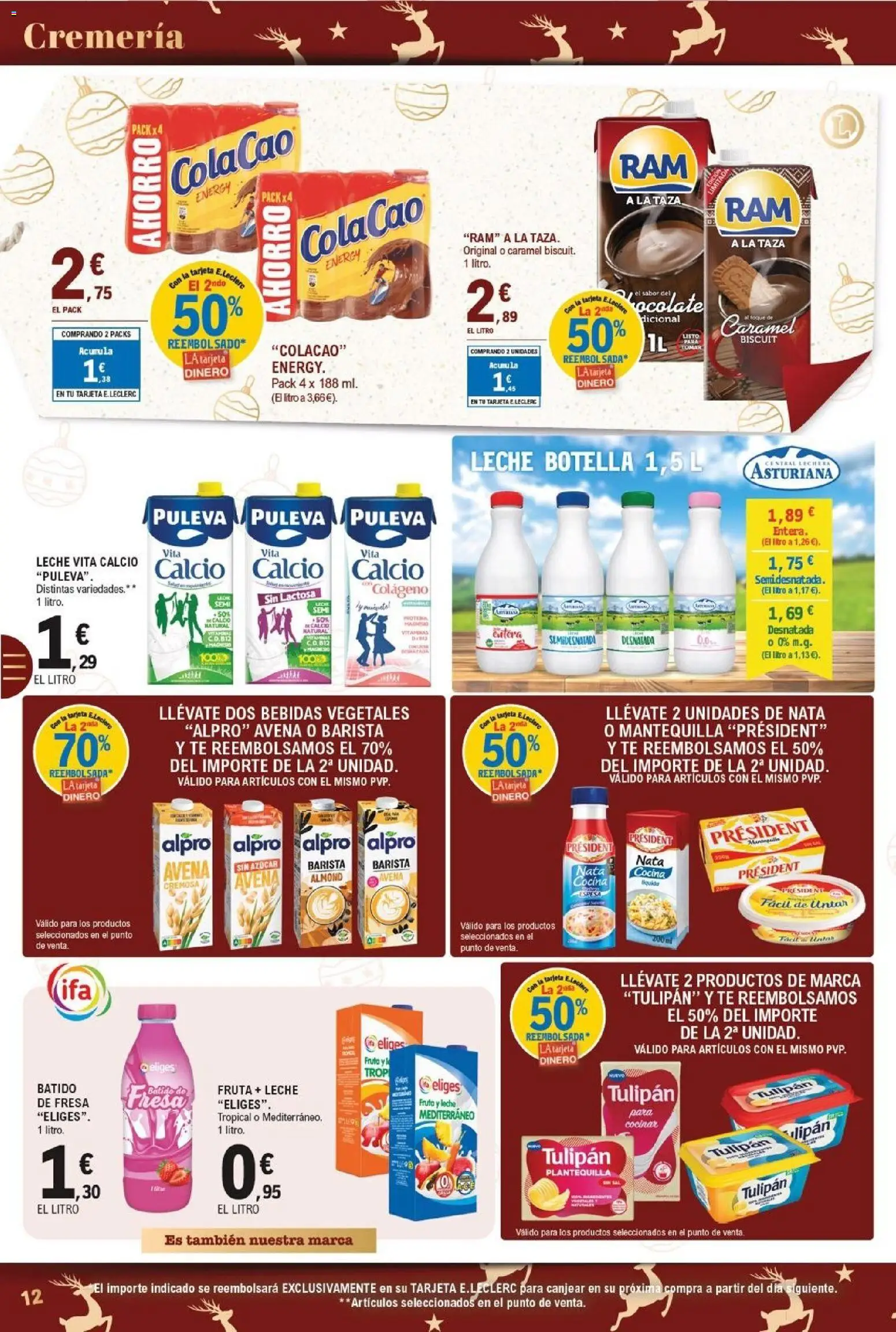E.Leclerc folleto │ válido desde el 15.12.2025 | Página: 12 | Productos: Leche, Té, Cocina, Συσκευή ροής