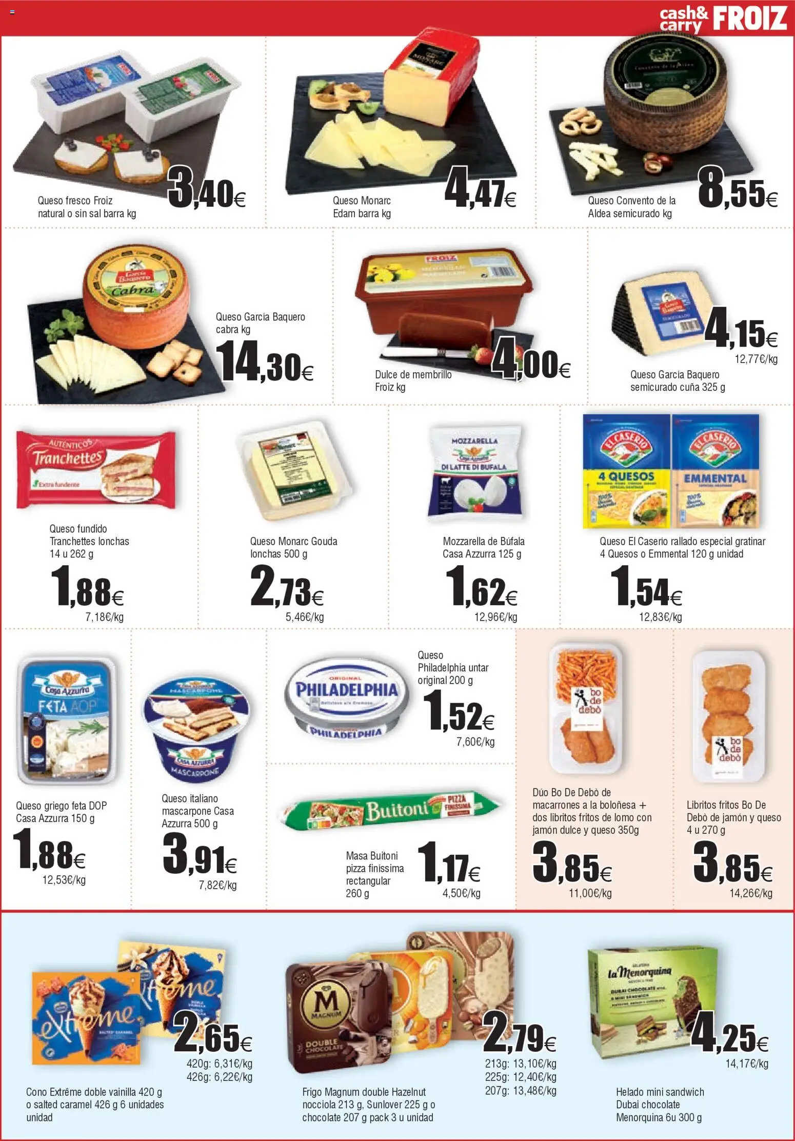 Froiz - Folleto Cash │ válido desde el 07.01.2026 | Página: 11 | Productos: Queso, Pizza, Helado, Cuna