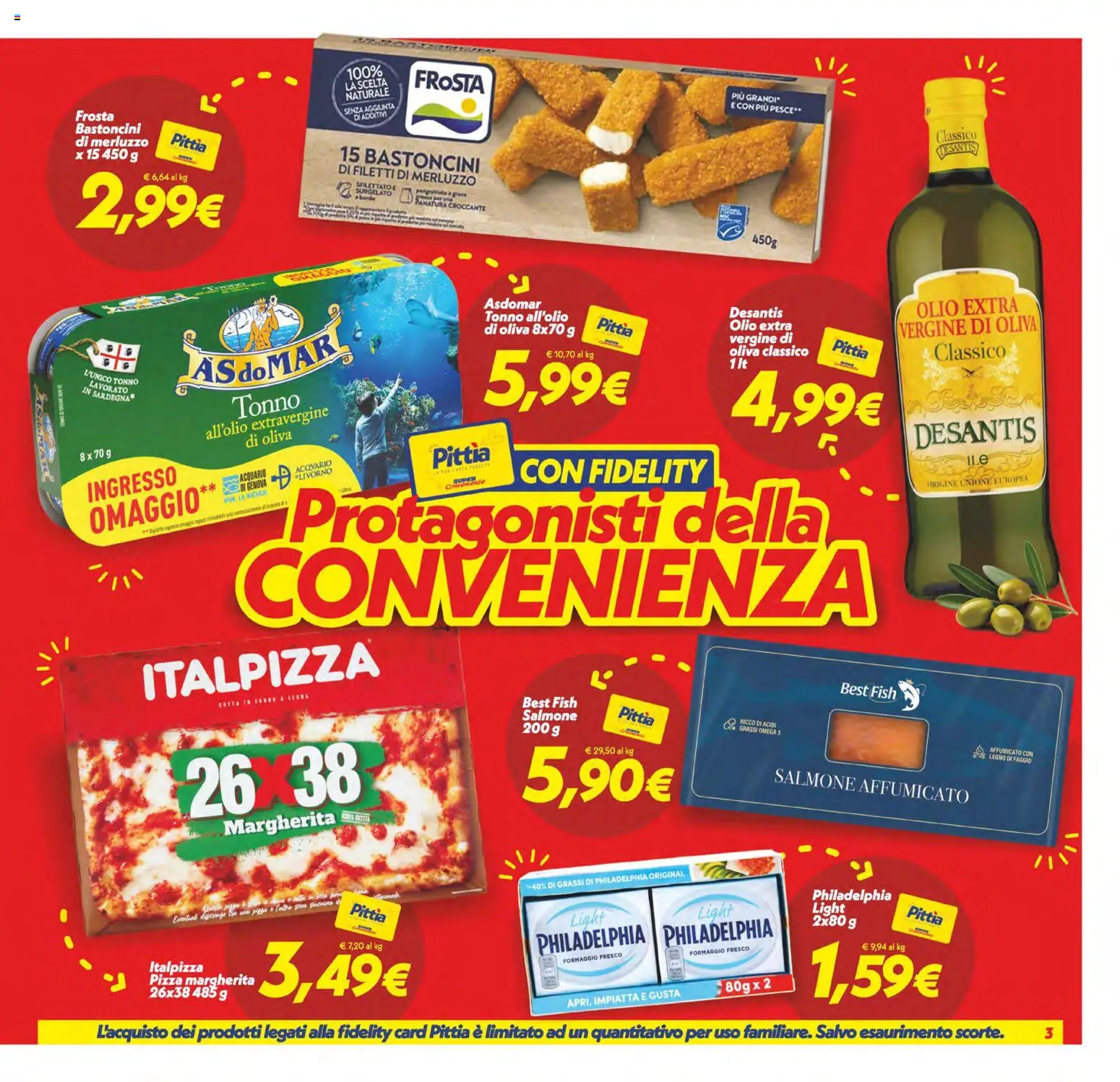 Volantino SuperConveniente del 25.11.2025 | Pagina: 3 | Prodotti: Pesce, Merluzzo, Tonno, Olio extra vergine