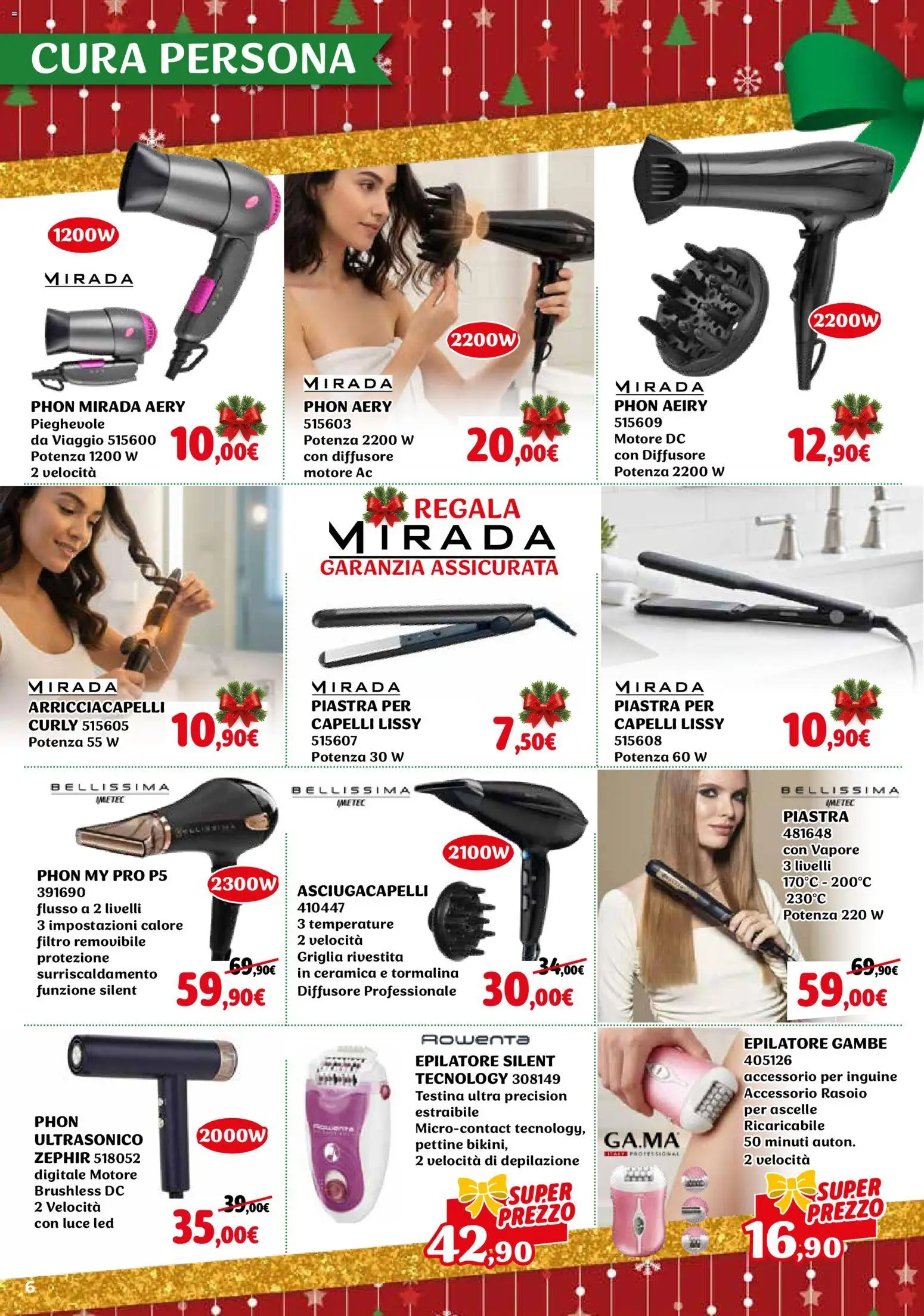Volantino Orizzonte del 27.11.2025 | Pagina: 6 | Prodotti: Rasoio, Arricciacapelli, Epilatore, Asciugacapelli