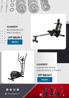 Hammer Prospekt 	 ab 08.12.2025 gültig | Seite: 2 | Produkte: Rudergerät