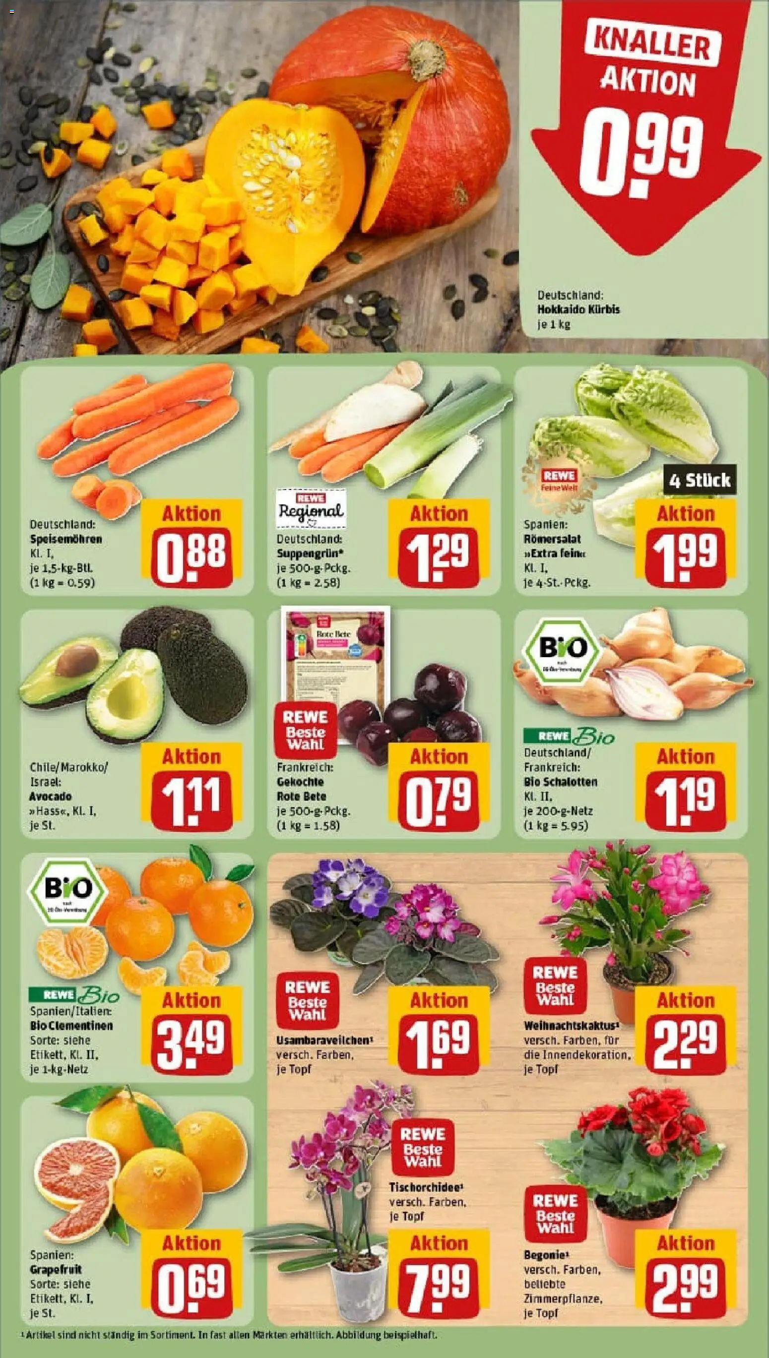 Rewe prospekt Habichtswald/Ehlen	 – gültig ab 26.10.2025 | Seite: 9 | Produkte: Avocado, Grapefruit, Kürbis
