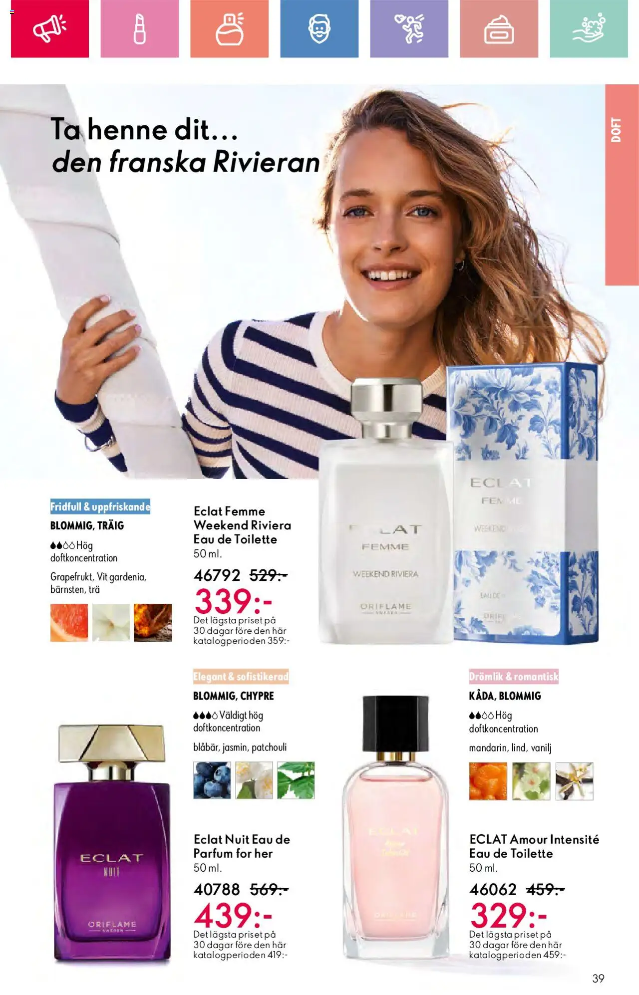 Oriflame reklamblad aktuell från 03.08.2025 | Sida: 39 | Produkter: Doft, Eau de toilette