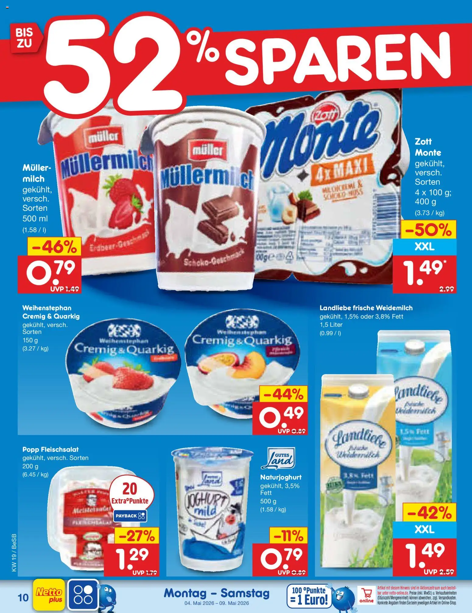 Netto Marken-Discount Prospekt 	 – gültig ab 04.05.2026 | Seite: 12 | Produkte: Milch, Joghurt, Müllermilch, Muller mullermilch