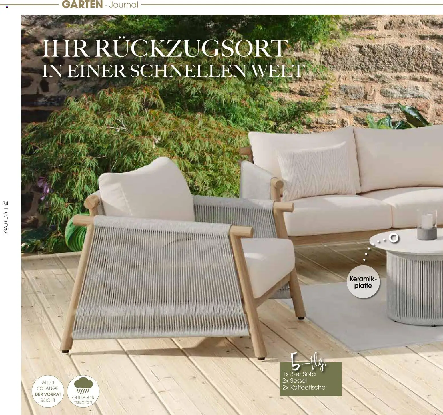 Zurbrüggen Sommer 2026 – gültig ab 19.03.2026 | Seite: 34 | Produkte: Sofa, Sessel