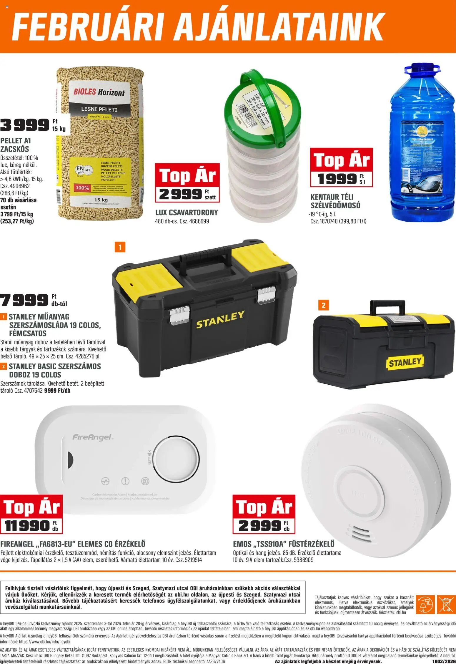 OBI akciós ujság - amely érvényes a következő dátumtól: 03.02.2026 | Oldal: 30 | Termékek: CO érzékelő, Doboz, Szerszámok, Szerszámosláda